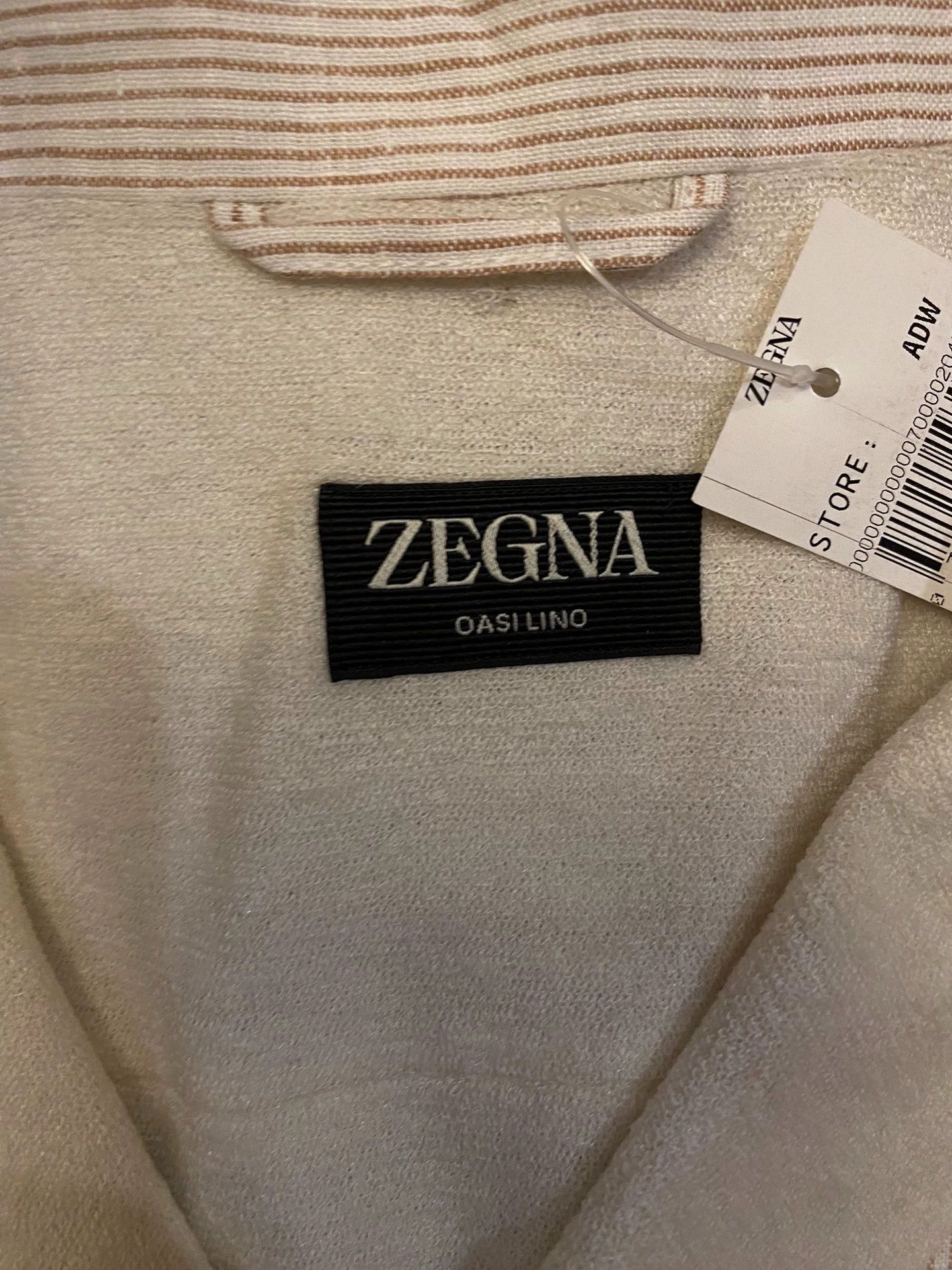 Ermenegildo Zegna ZEGNA Cuban Collar OASI LINO Linen SS Shirt Swiss Size US M / EU 48-50 / 2 - 5 Thumbnail