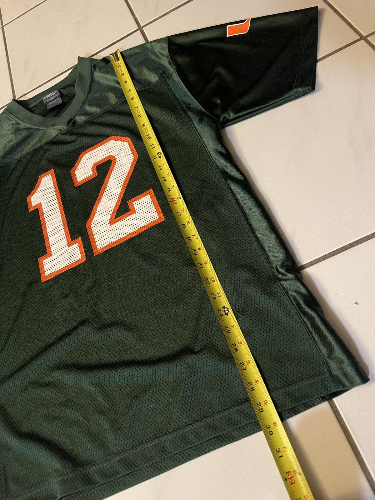 Pro Edge Vintage Miami Hurricanes Football Jersey Mens Large #12 NCAA Size US L / EU 52-54 / 3 - 5 Thumbnail