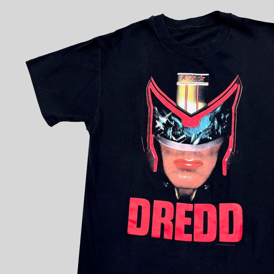 Vintage Judge Dredd 95 90s Vtg Sylvester Stalone Movie Promo USA T Size US L / EU 52-54 / 3 - 2 Thumbnail