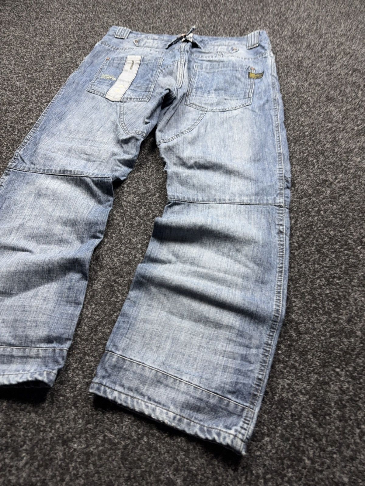 20471120 Japanese 00s Y2K Retro Sk8 Jnco Ecko Baggy Cargo Denim Jeans Size US 36 / EU 52 - 13 Thumbnail