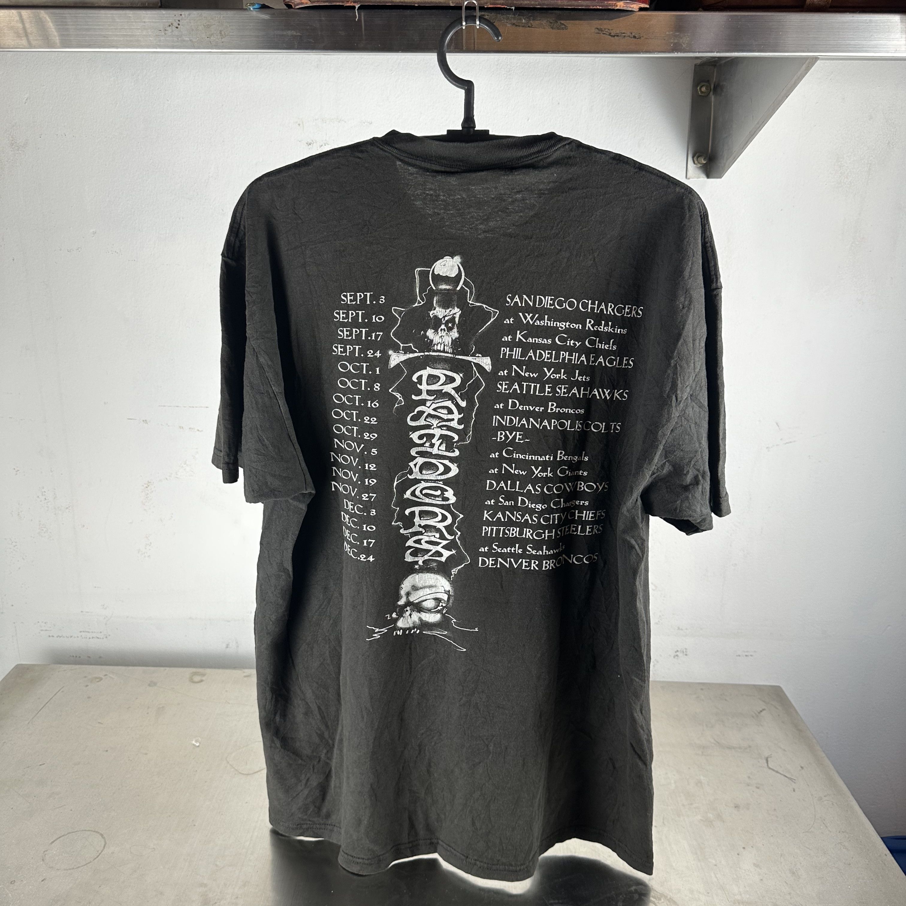 Vintage 90s Los Angeles Raiders NFL Tour Double Sided T-Shirt Size US XL / EU 56 / 4 - 3 Thumbnail
