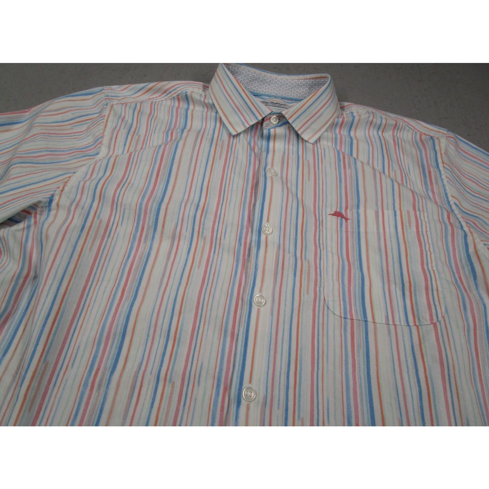 Tommy Bahama Tommy Bahama Shirt Mens Large Striped Sarasota Stretch Button Down Long Sleeve Size US L / EU 52-54 / 3 - 2 Thumbnail
