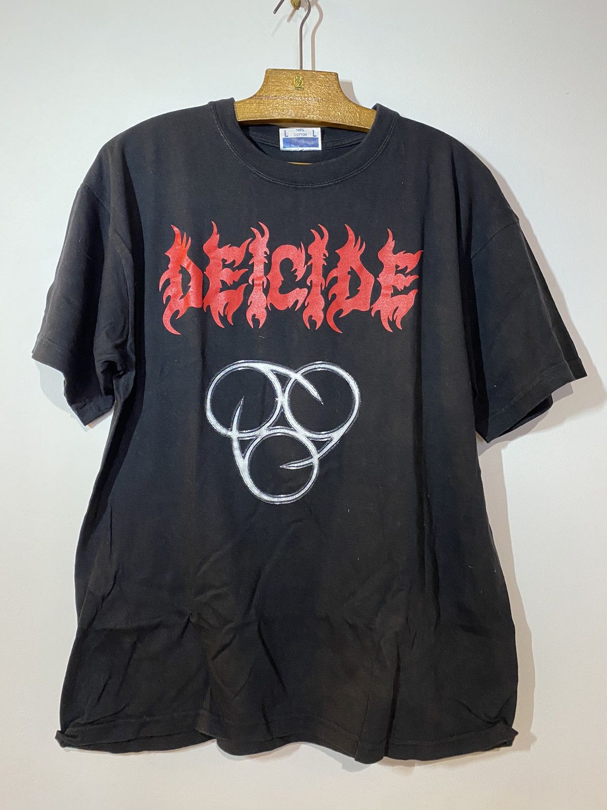 Band Tees × Vintage Vintage deicide insineratehymn shirt 90s Size US L / EU 52-54 / 3 - 1 Thumbnail