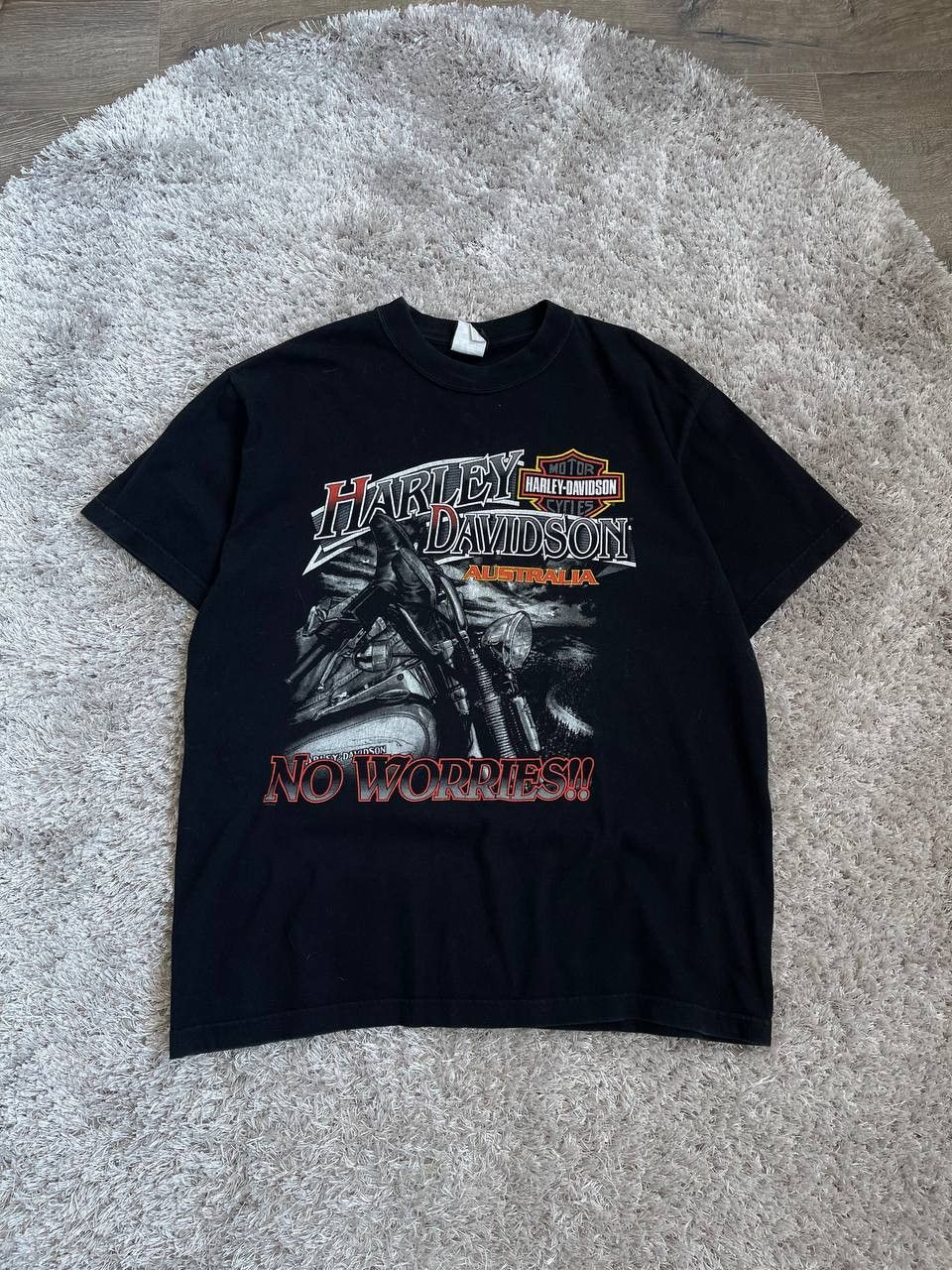 Harley Davidson × Streetwear × Vintage Harley Davidson Australia T Shirt No Worries Motorcycle Size US L / EU 52-54 / 3 - 2 Thumbnail