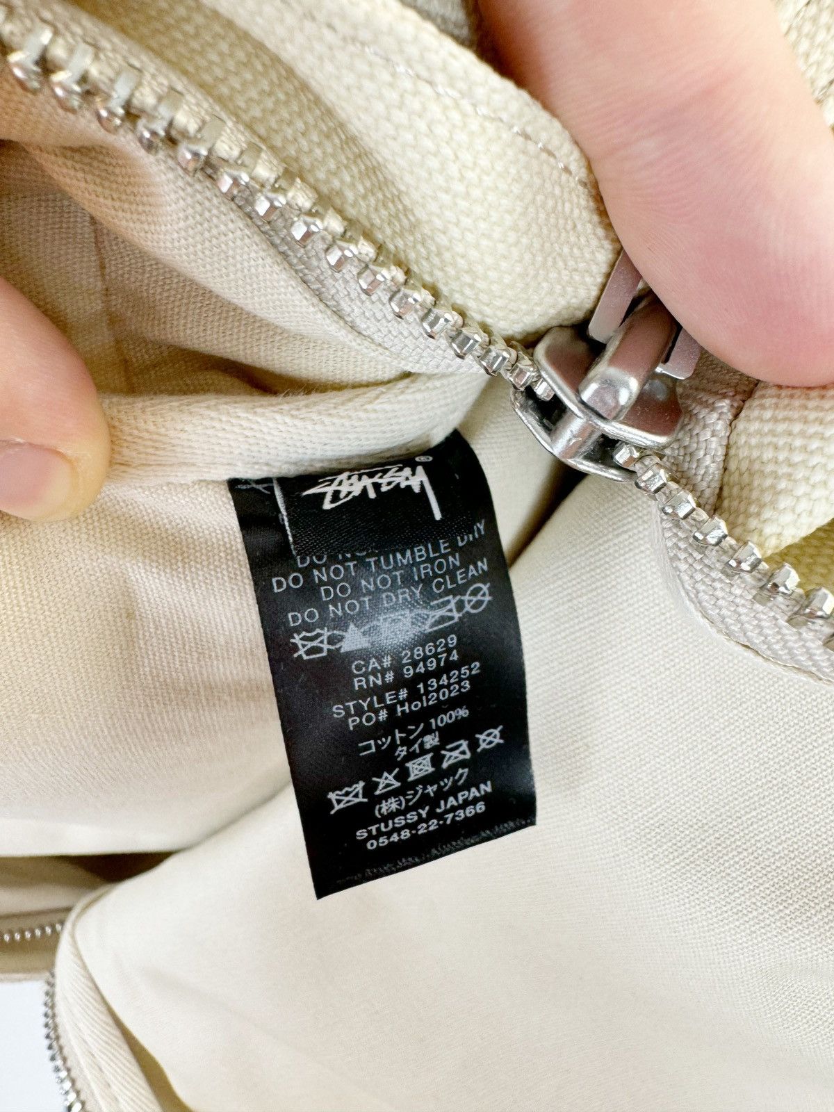 Hypebeast × Stussy Stussy Canvas backpack Natural Size ONE SIZE - 14 Thumbnail