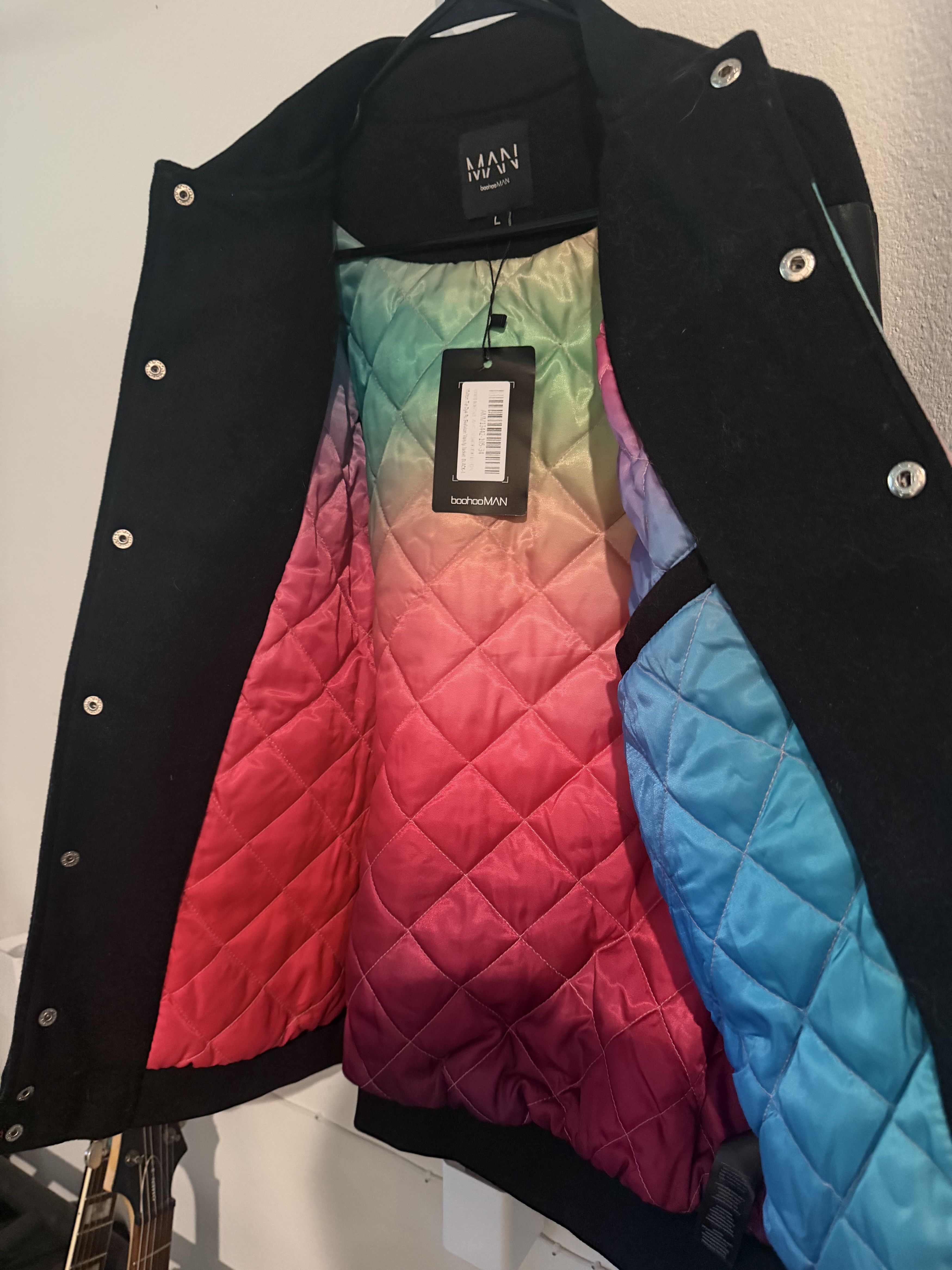 Boohoo Oversized Neon Skeleton Bomber Jacket Size US L / EU 52-54 / 3 - 4 Thumbnail