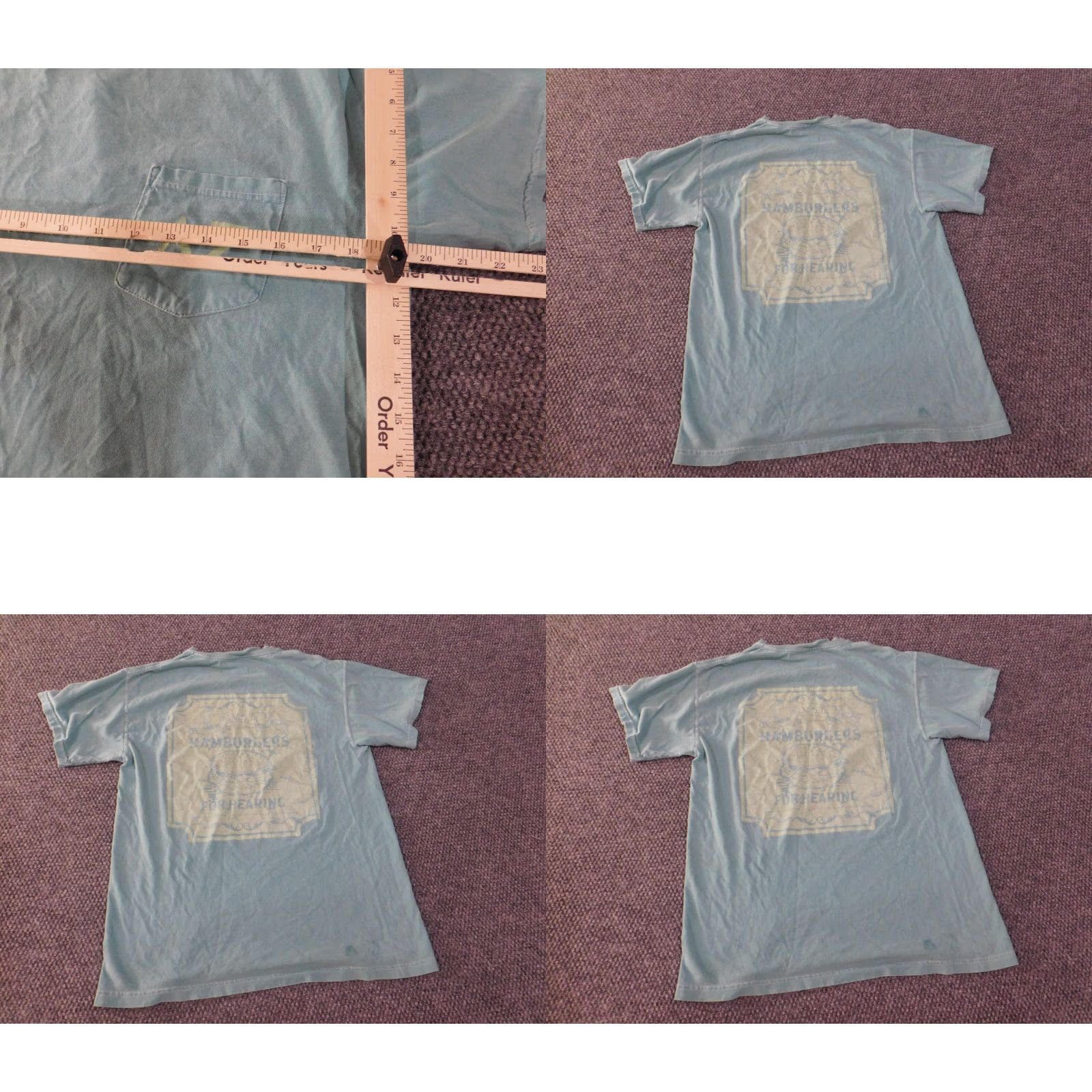 Comfort Colors Comfort Colors T-Shirt Mens Blue Delta Zeta Hamburgers Medium Regular Cotton Short Sleeve Crew Neck Logo Size US M / EU 48-50 / 2 - 8 Thumbnail