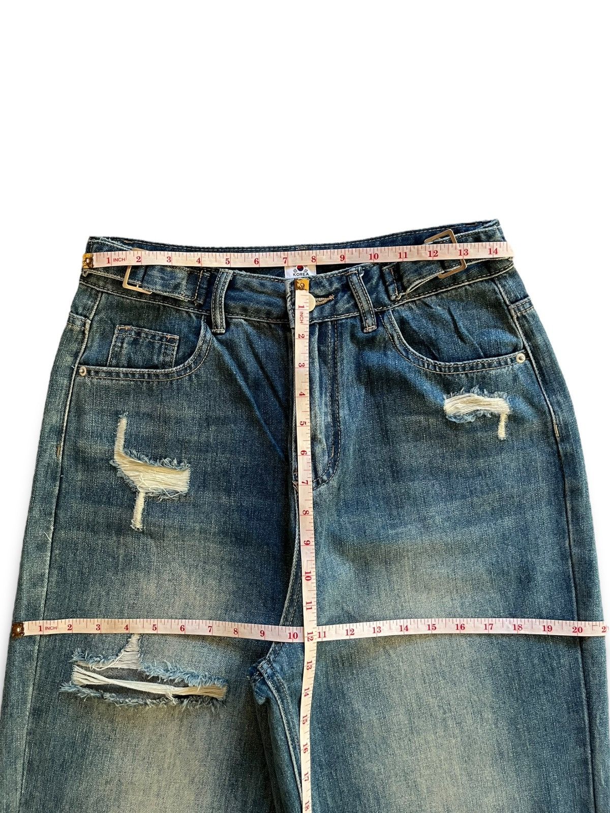 Japanese Brand Vintage Japanese Brand Distressed Blue Denim Baggy Denim Size US 29 - 10 Thumbnail