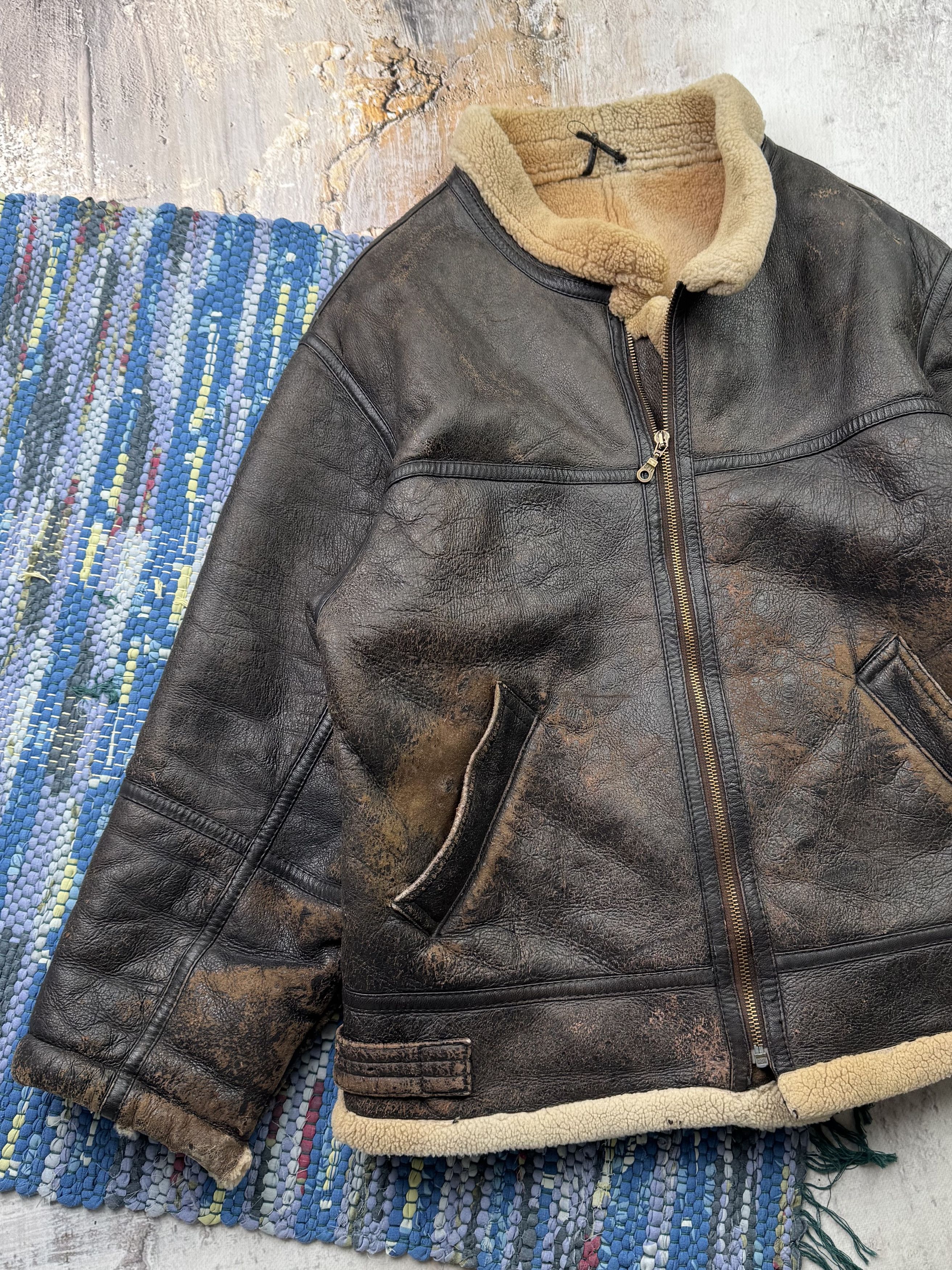 Vintage Vintage Real Sheepskin Jacket A683D15(464) Size US S / EU 44-46 / 1 - 2 Thumbnail