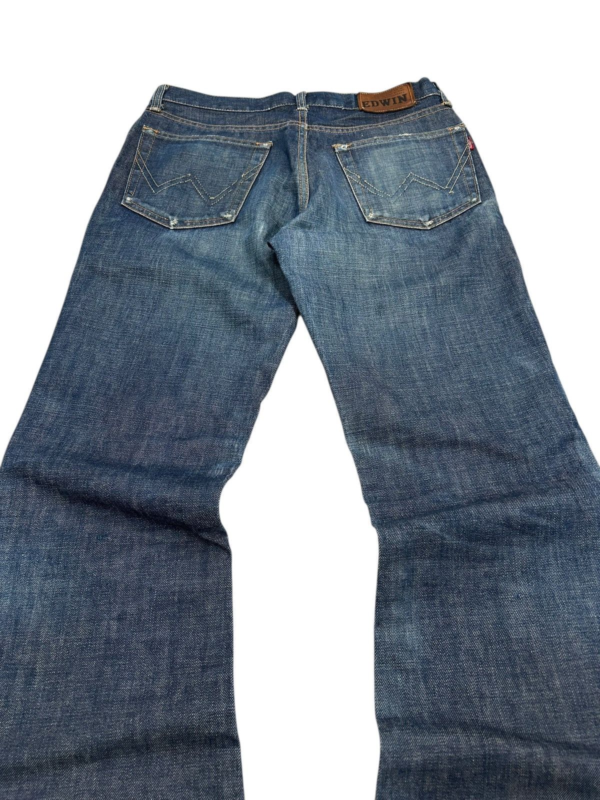 Edwin × Hysteric Glamour × Japanese Brand Vintage Edwin 800SX Flare Washed Ripped Texture Distressed Size US 29 - 15 Thumbnail