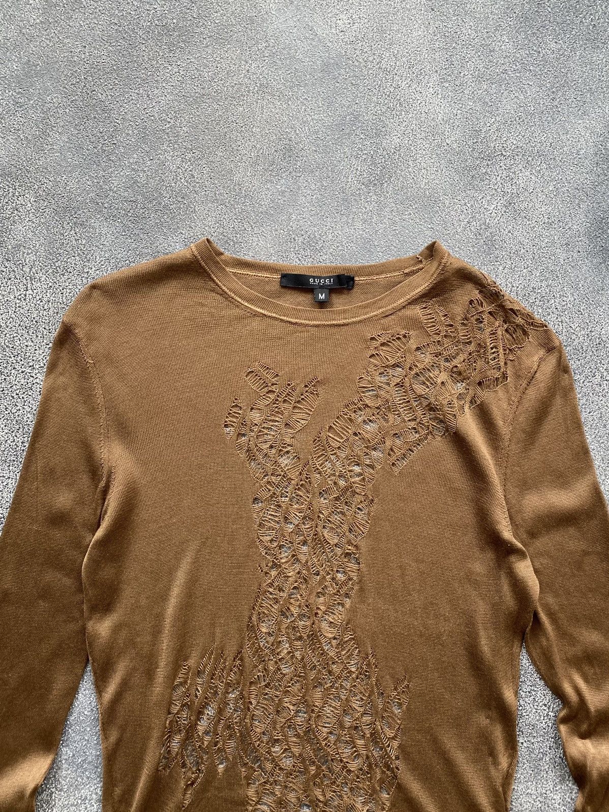 Gucci 2000’s Gucci By Tom Ford Silk Mesh Blouse Size M / US 6-8 / IT 42-44 - 7 Thumbnail