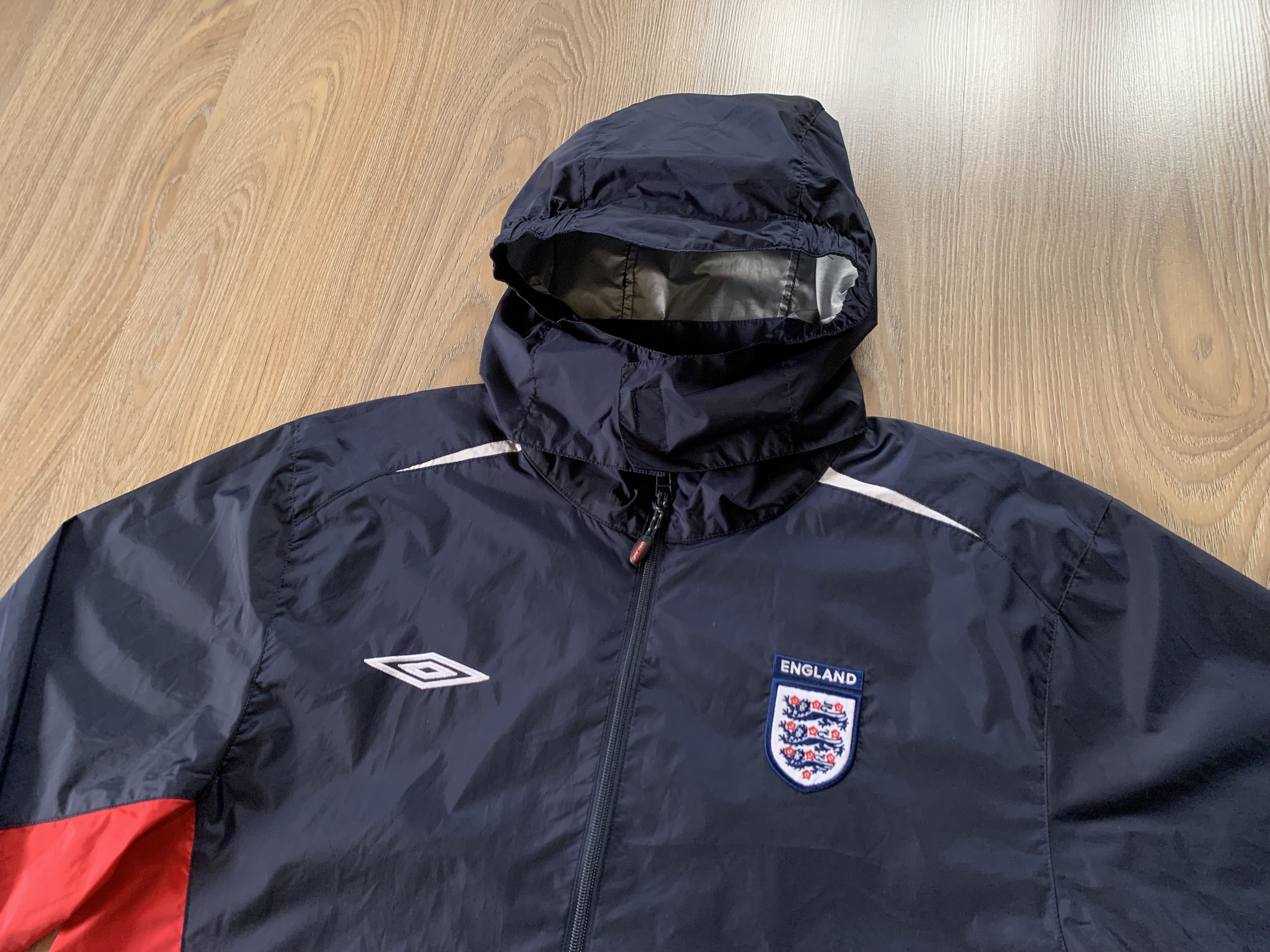 Umbro × Vintage Vintage Umbro England Training Membran Light Hood Jacket Size US L / EU 52-54 / 3 - 4 Thumbnail