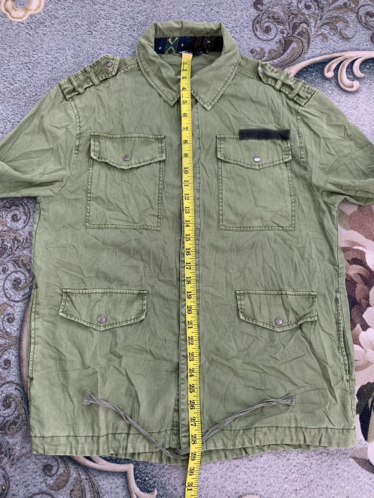 Art Comes First Zara Z1975 Denim Military Style Jacket With Nice Printed Size US S / EU 44-46 / 1 - 7 Thumbnail
