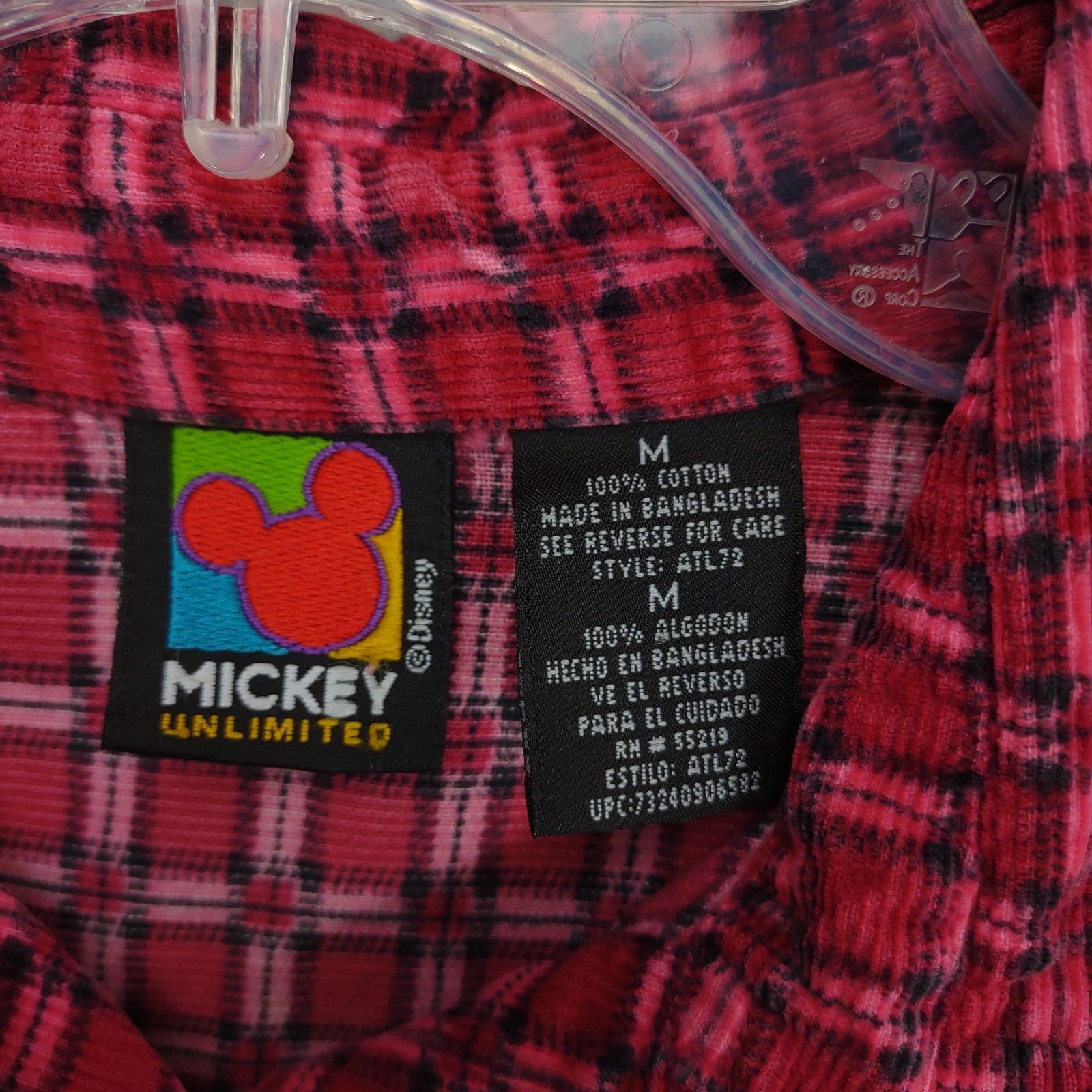 Disney Vintage Disney Women's M Mickey Mouse Fall Corduroy Shirt Size M / US 6-8 / IT 42-44 - 5 Thumbnail