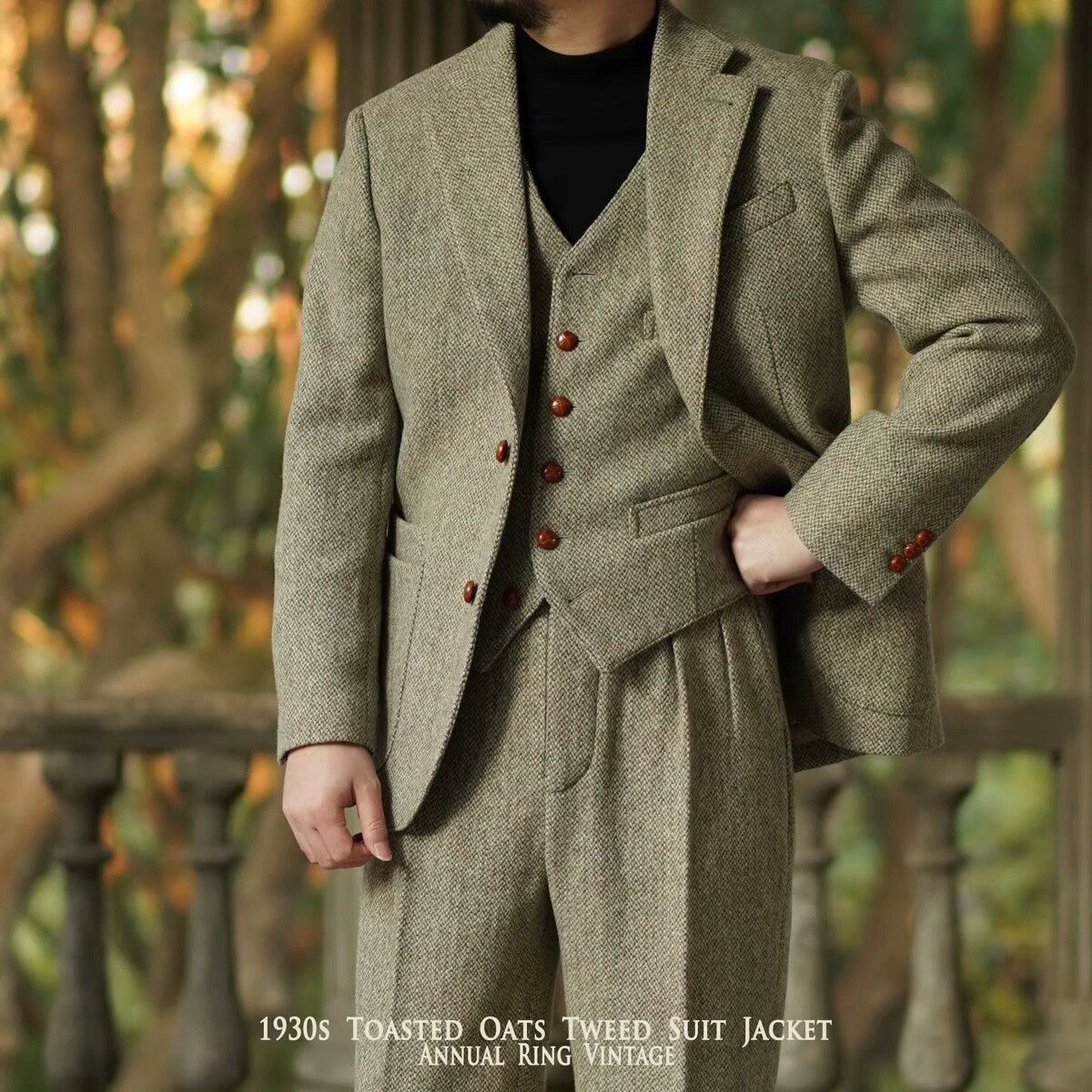 Wood Wood AnnualRing Vintage Tweed Wool Blazer Size US M / EU 48-50 / 2 - 1 Thumbnail