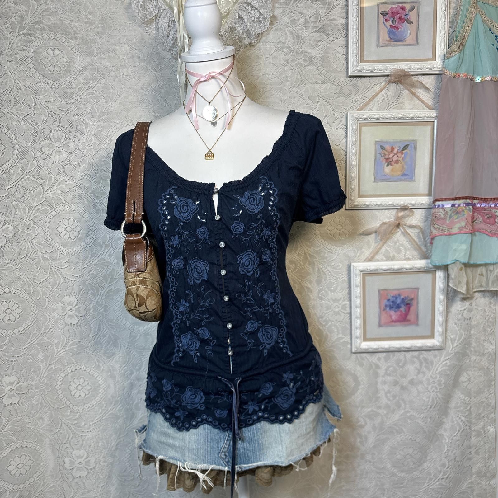 Abercrombie & Fitch y2k floral Abercrombie & fitch baby doll top Size M / US 6-8 / IT 42-44 - 3 Thumbnail