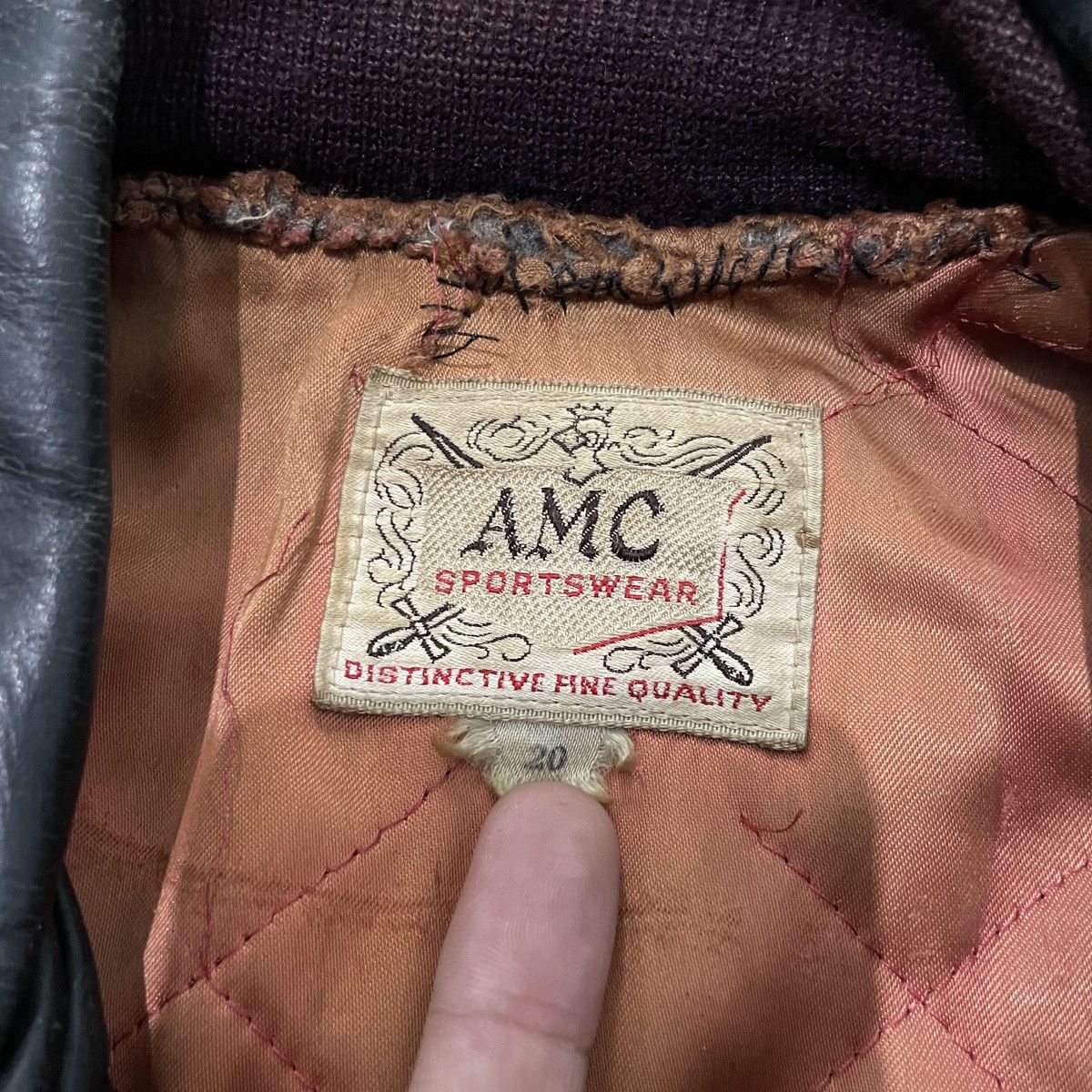 Vintage Rare Vintage 40s Moto Teddy Leather Jacket Distressed ERD Size US M / EU 48-50 / 2 - 3 Thumbnail