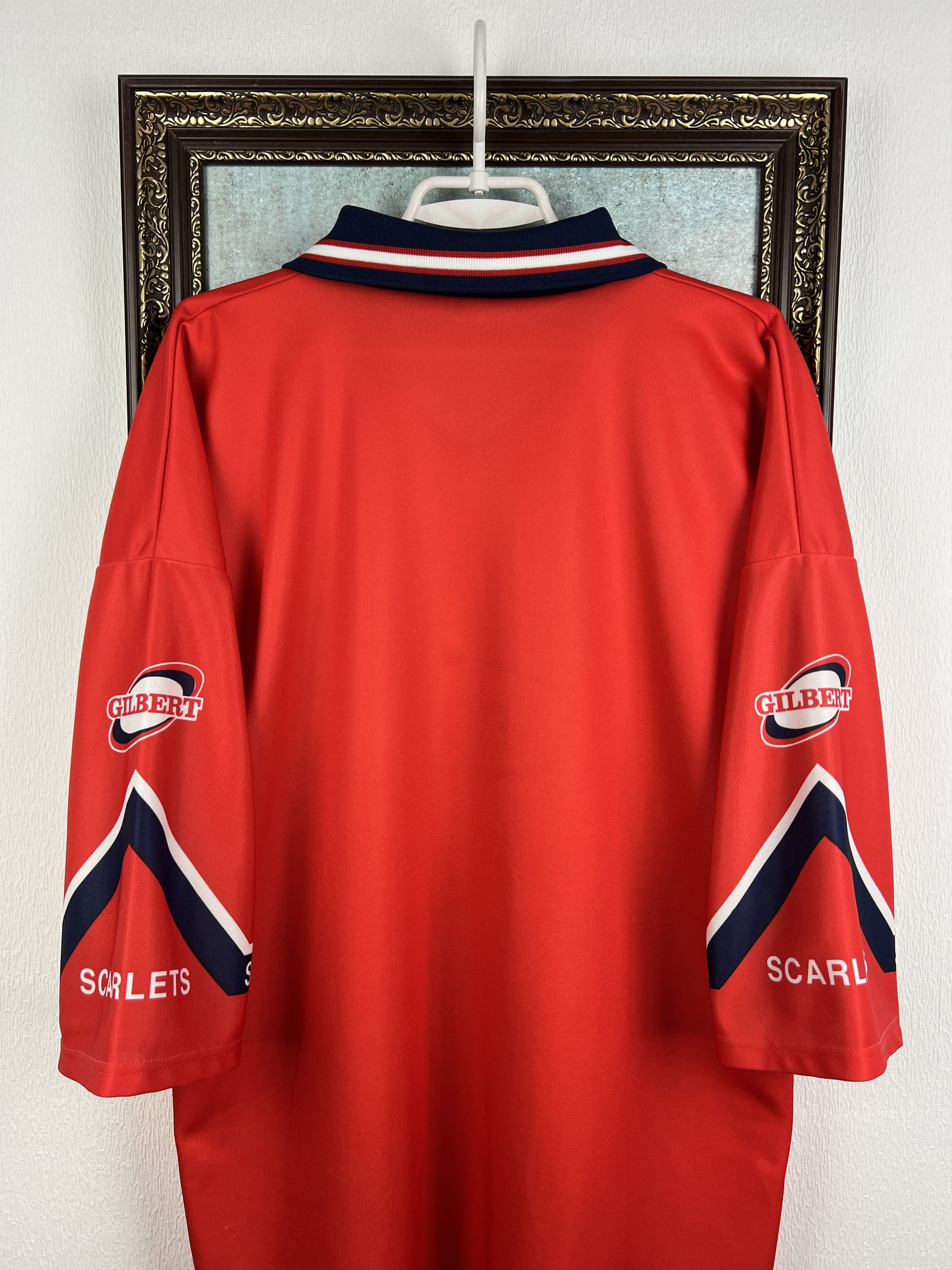 Vintage Llanelli Scarlets Wales Rugby Union Jersey Trikot Size 3XL Size US XXL / EU 58 / 5 - 9 Thumbnail