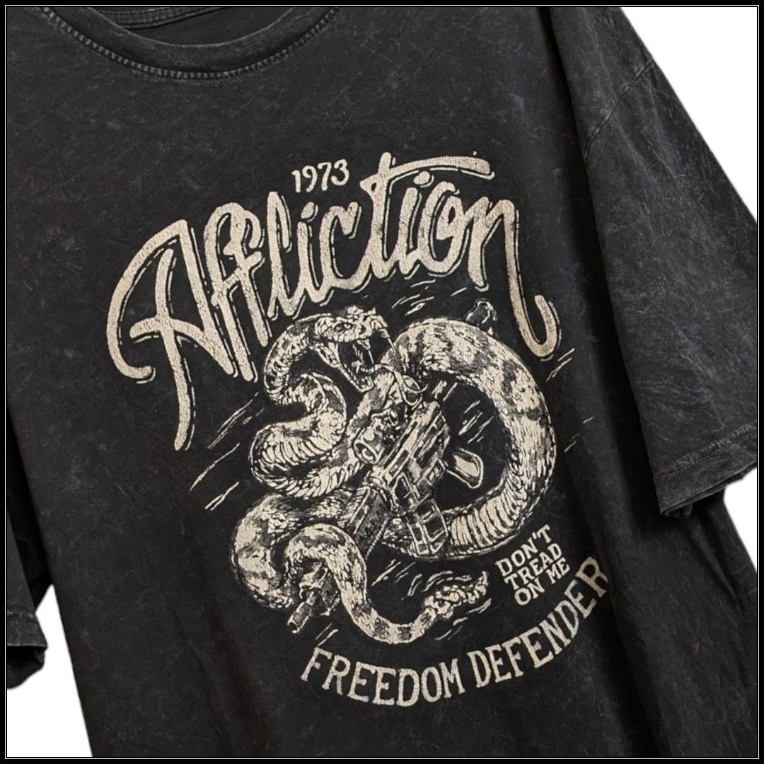 Affliction 3X AFFLICTION Freedom Defender Don't Tread on Me Snake Shirt Size US XXL / EU 58 / 5 - 1 Thumbnail