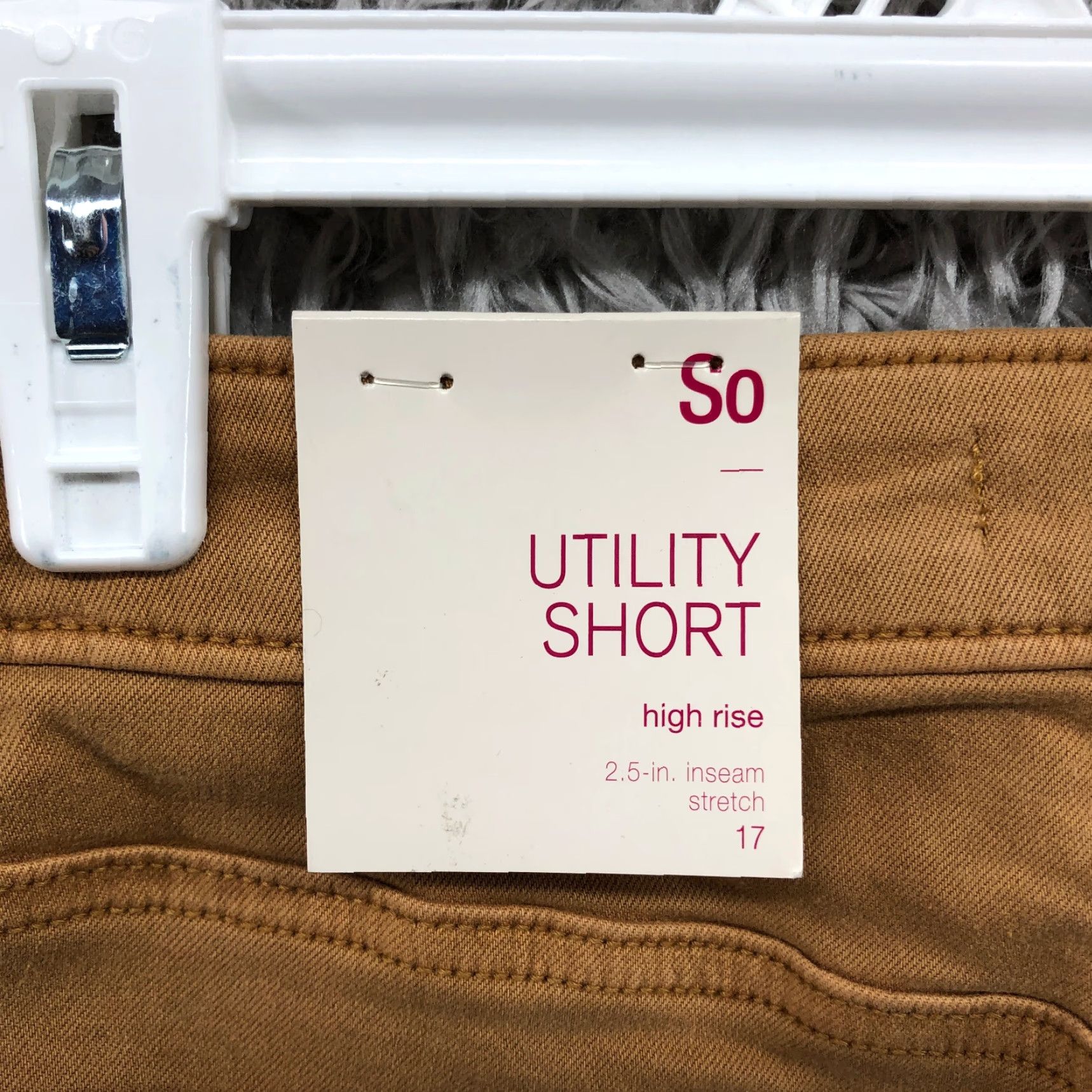 Vintage SO High Rise Utility Short Juniors 17 Dark Wash Brown Denim Jean Women Jeans 5-Pocket Regular Cotton Modern 90s? Size 38" / US 16 / IT 52 - 6 Thumbnail