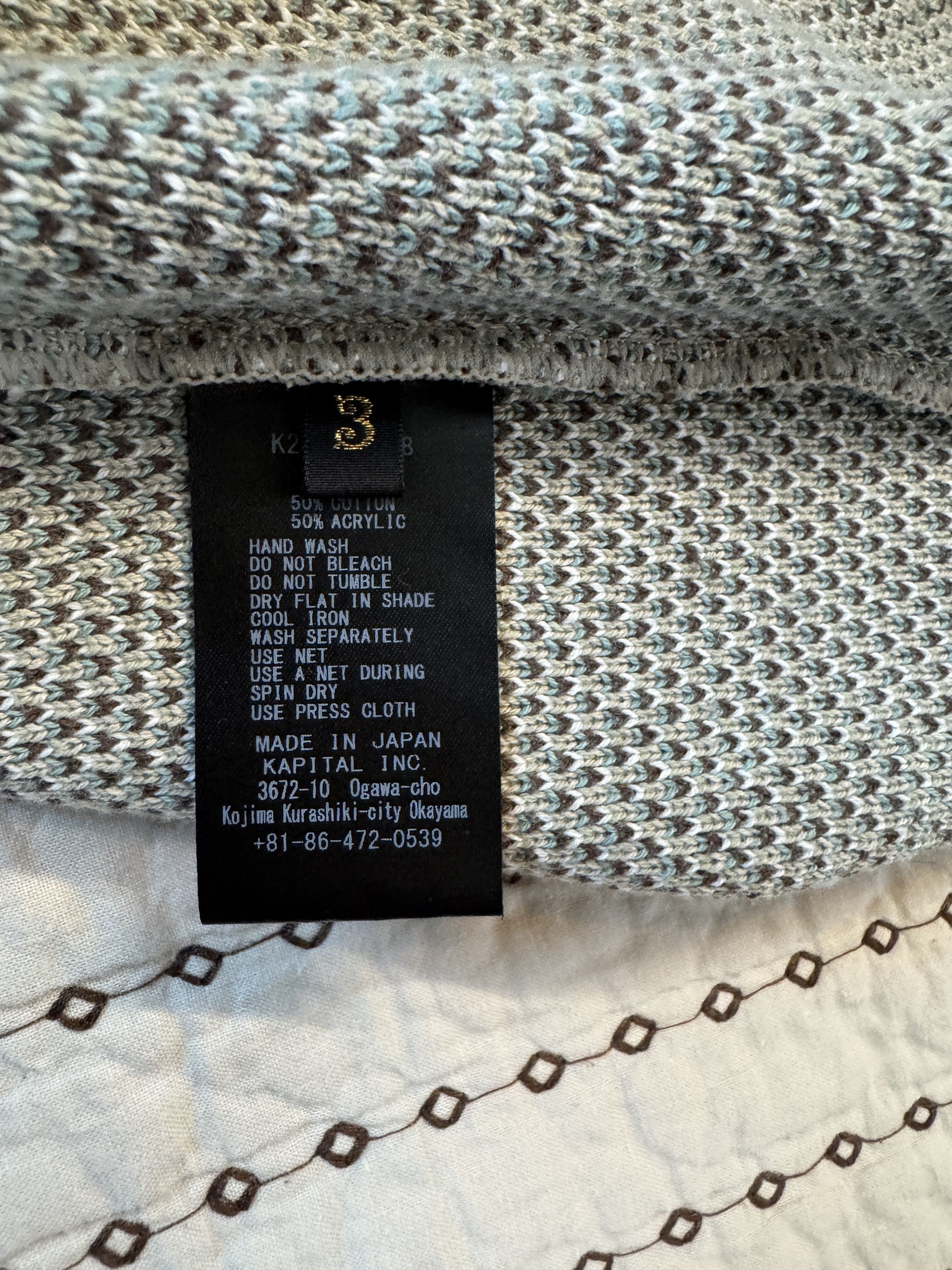 Kapital KAPITAL 8G JACQUARD KNIT SPEAKEASY CARDIGAN KINARI SZ 3 Size US L / EU 52-54 / 3 - 14 Thumbnail