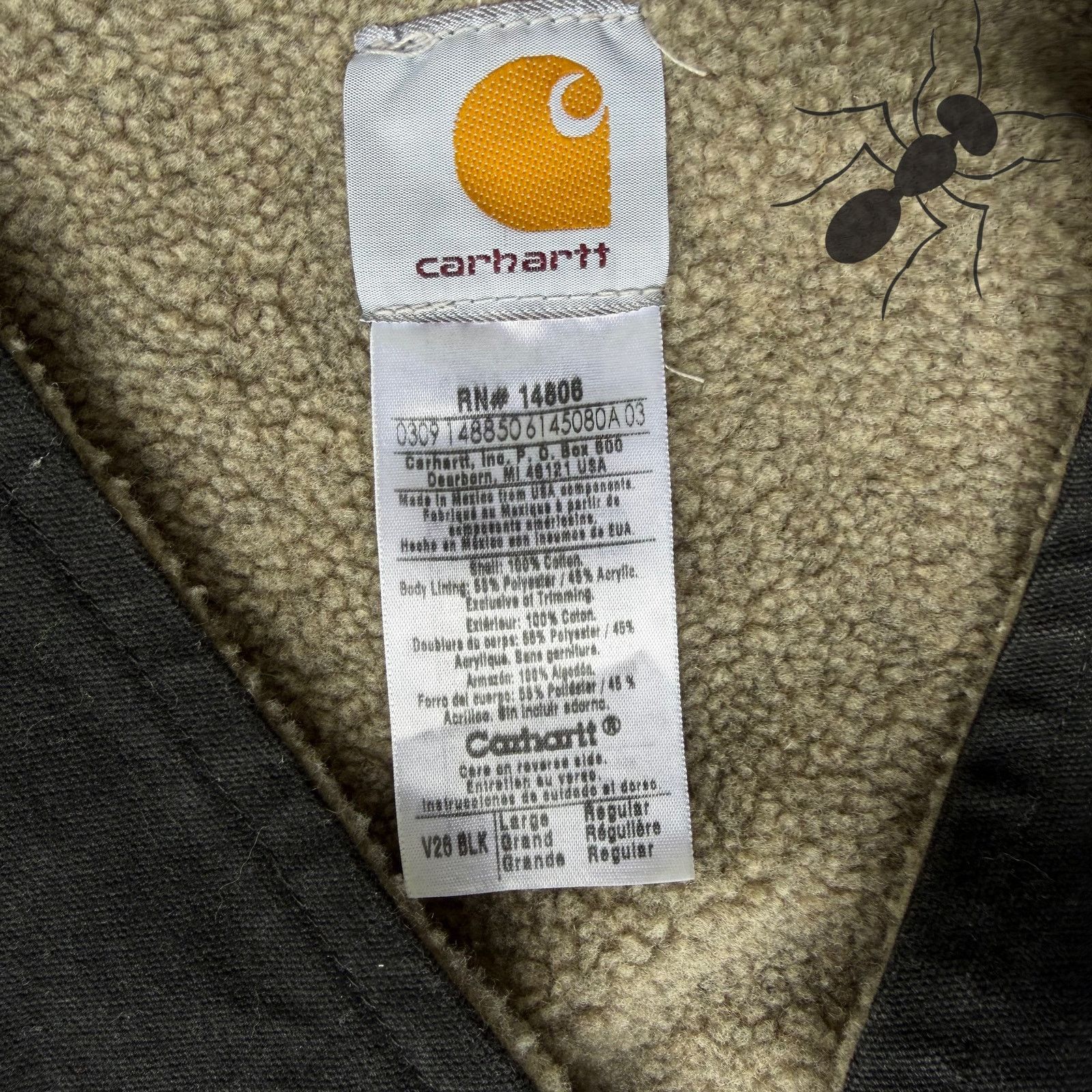 Carhartt × Vintage Carhartt V26 black sherpa lined work wear vest Size US L / EU 52-54 / 3 - 3 Thumbnail