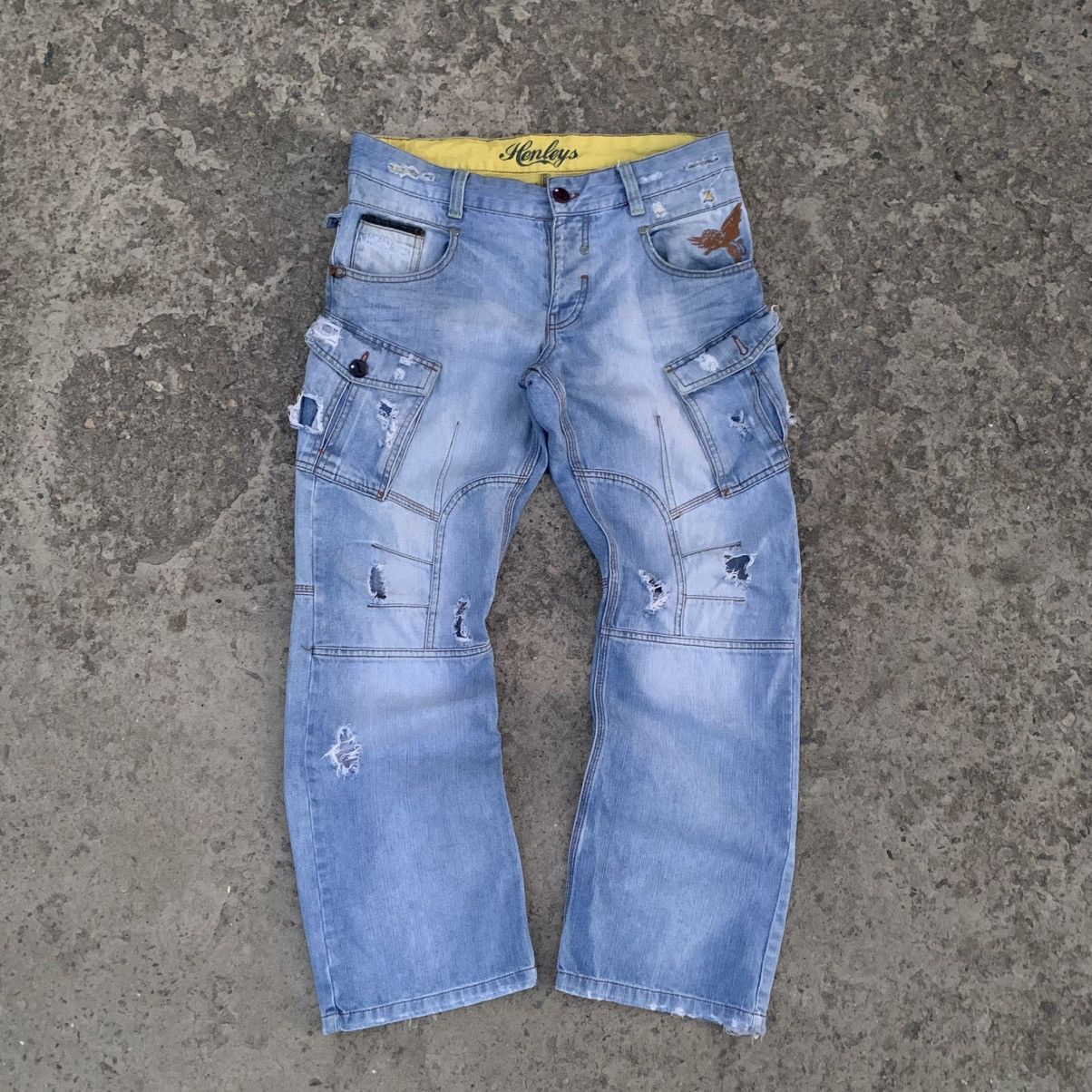 If Six Was Nine Vintage Japanese Style Henley’s Jeans Size 32 Multi-pocket Size US 32 / EU 48 - 3 Thumbnail