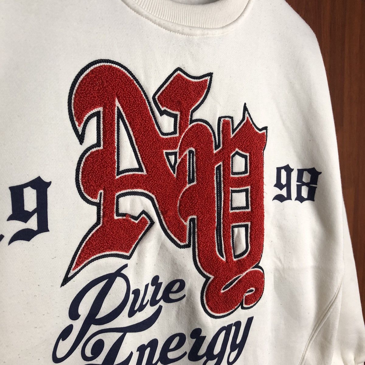 Japanese Brand Pure Energy Bershka White vintage Sweatshirt #7528 Size M / US 6-8 / IT 42-44 - 8 Thumbnail
