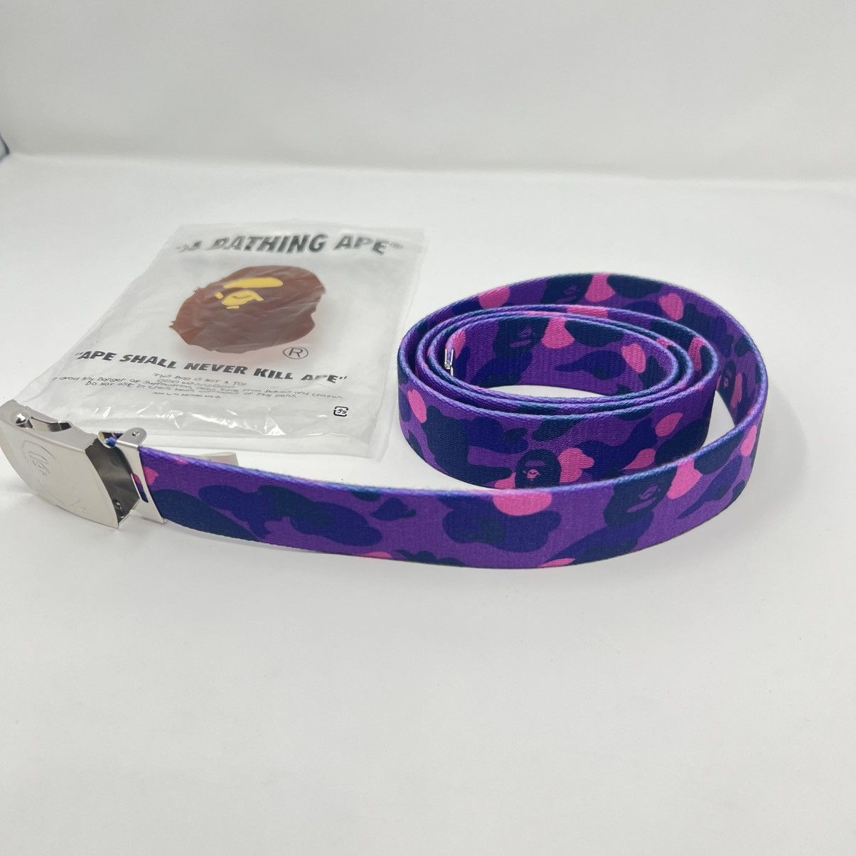 Bape Bape Color Camo Purple GI Belt - One Size Fits Most Size ONE SIZE - 2 Thumbnail
