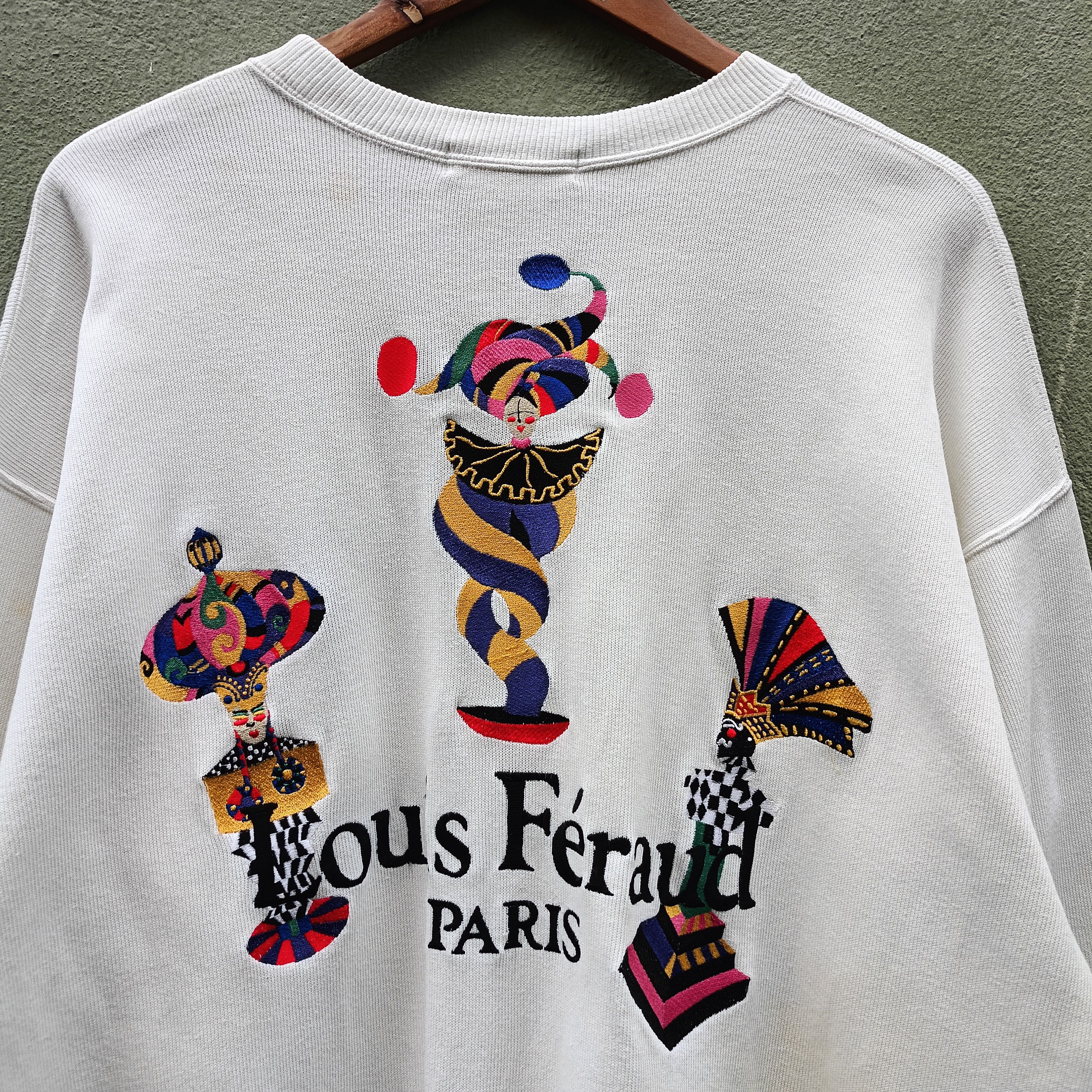 Designer × Vintage Louis Feraud Sweatshirt Size US XL / EU 56 / 4 - 4 Thumbnail