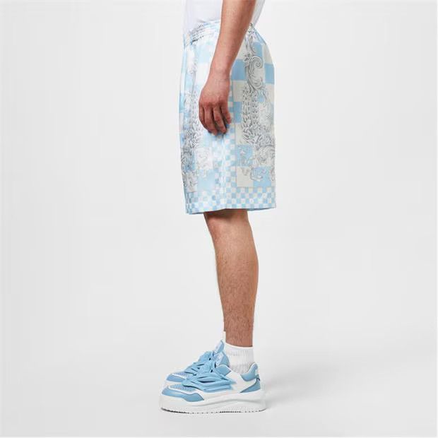 Versace o1g2r1mq0824 Medusa Contrasto Shorts in Blue & White Size US 38 / EU 54 - 4 Thumbnail
