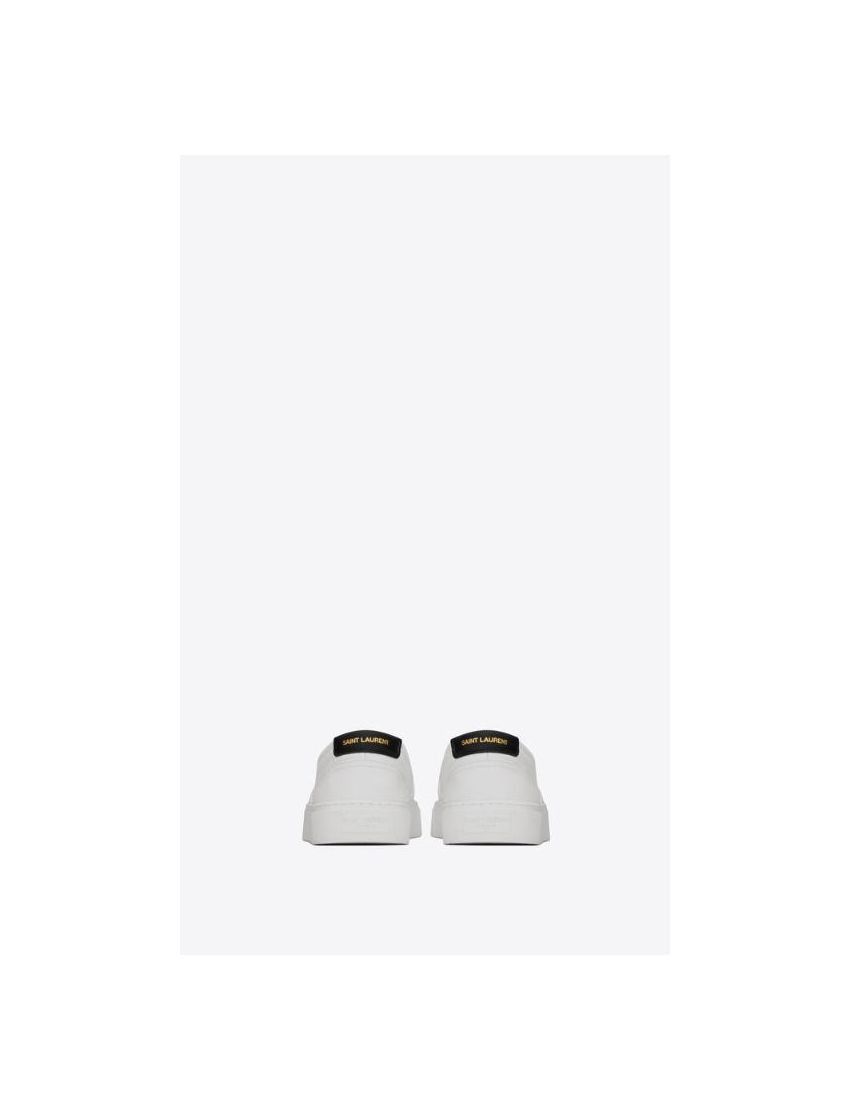 Saint Laurent Paris o1s1wg111224 Venice Slip On Sneakers Canvas Leather White Size US 8 / EU 41 - 3 Thumbnail