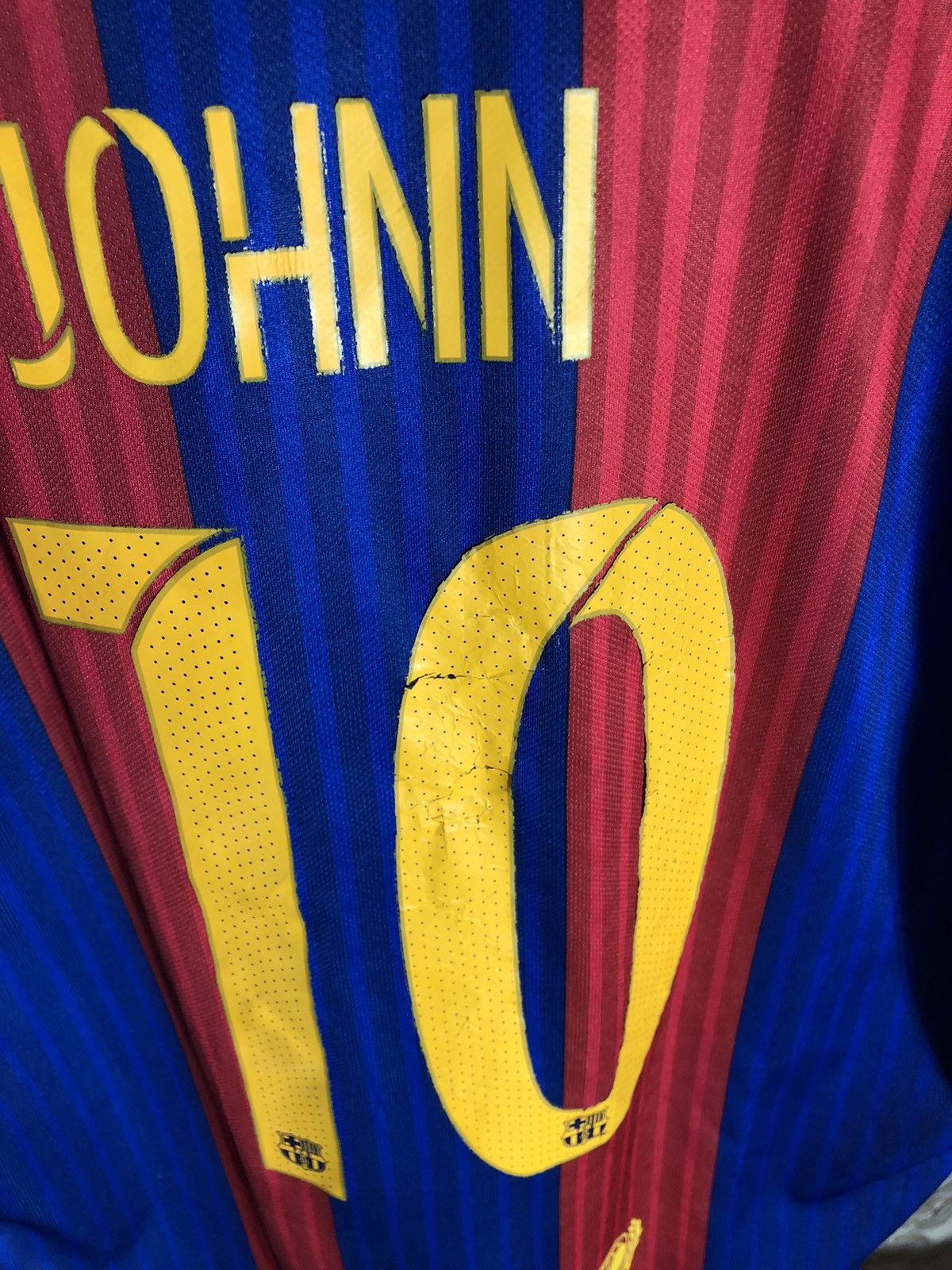 Nike × Vintage VERY RARE NIKE FC BARCELONA SPAIN SOCCER JERSEY BLOKECORE Size US L / EU 52-54 / 3 - 5 Thumbnail