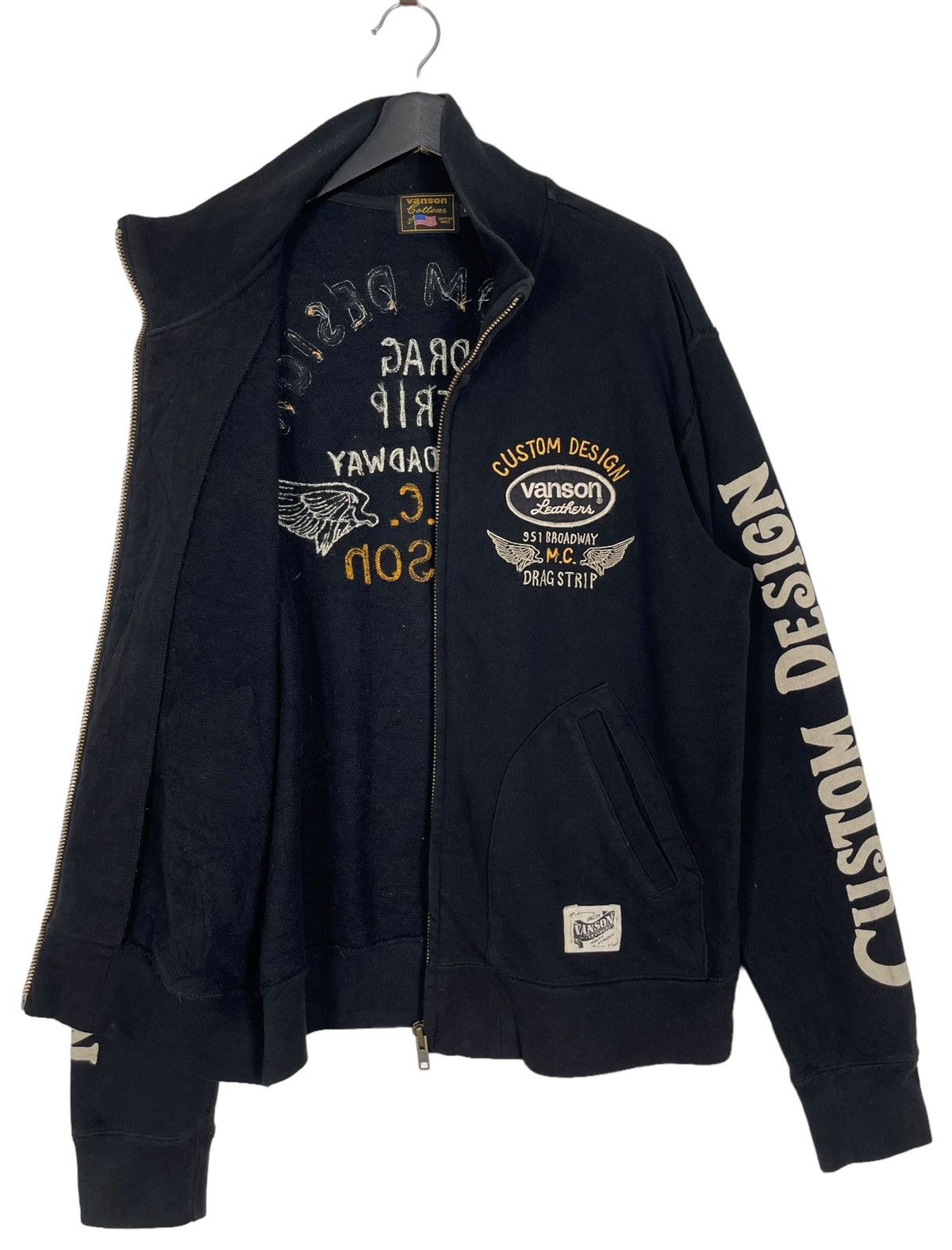 Vanson Leathers Vanson Leather Embroidered MC Drag Racing Jacket Size US L / EU 52-54 / 3 - 8 Thumbnail