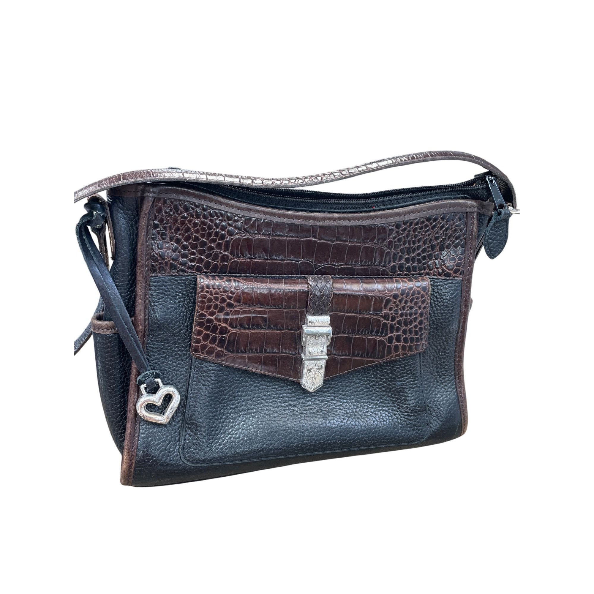 Brighton Brighton Womens Brown Leather Shoulder Handbag SKU 8962 Size ONE SIZE - 1 Thumbnail
