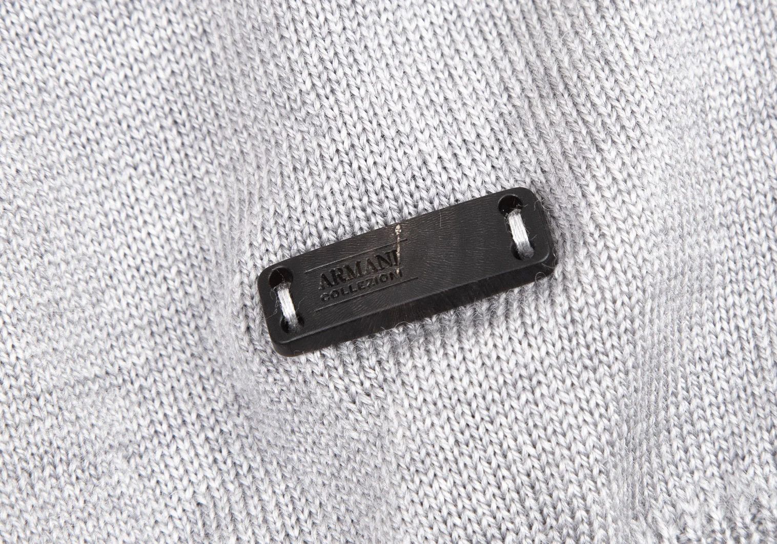 Armani Collezioni Wool V-Neck Knit Sweater in Gray, Size L Size US XXS / EU 40 - 6 Thumbnail