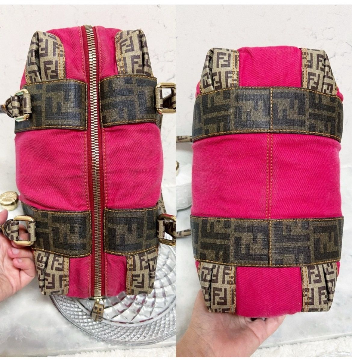 Fendi Authentic Fendi Rare Forever Bauletto Barbie Pink Boston Bag Size ONE SIZE - 8 Thumbnail