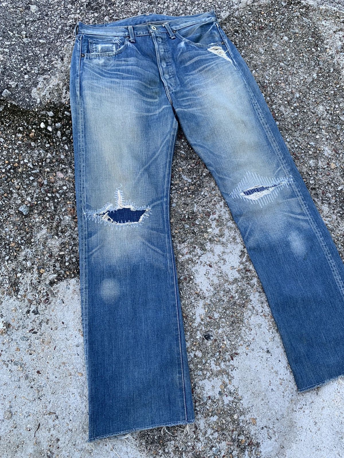 Levi's VINTAGE LEVIS 501 BIG E LVC DISTRESSED DENIM Size US 34 / EU 50 - 2 Thumbnail