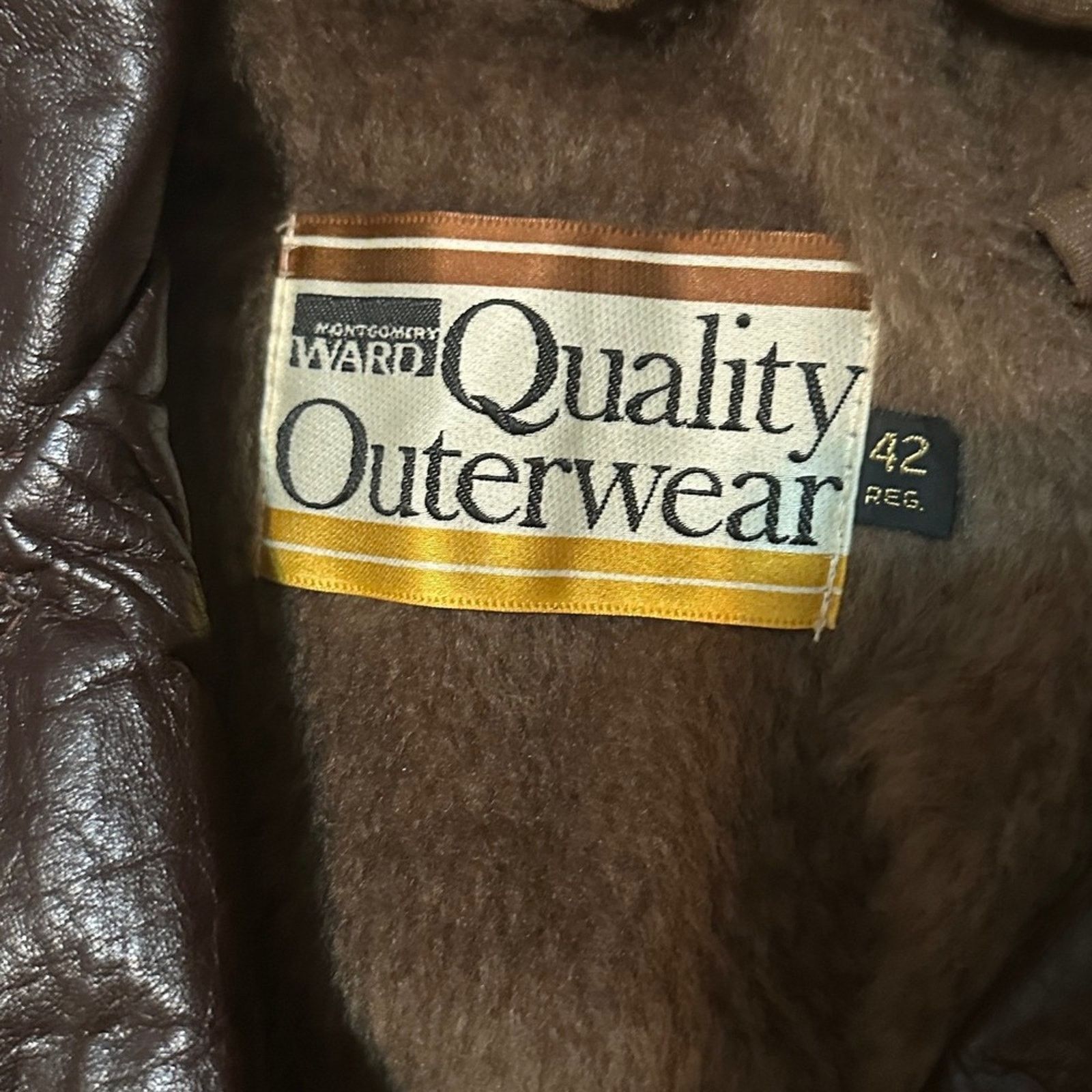 Original Montgomery × Vintage Mens Montgomery Ward Quality Leather Jacket Size 42 Regular Size US L / EU 52-54 / 3 - 2 Thumbnail