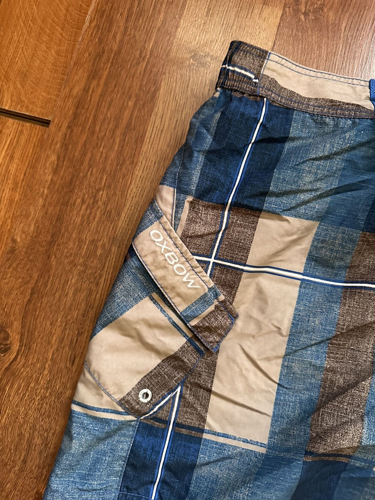 Oxbow Oxbow Archive Plaid Board Shorts Surf Style Blue/Earth Tones Size US 32 / EU 48 - 3 Thumbnail