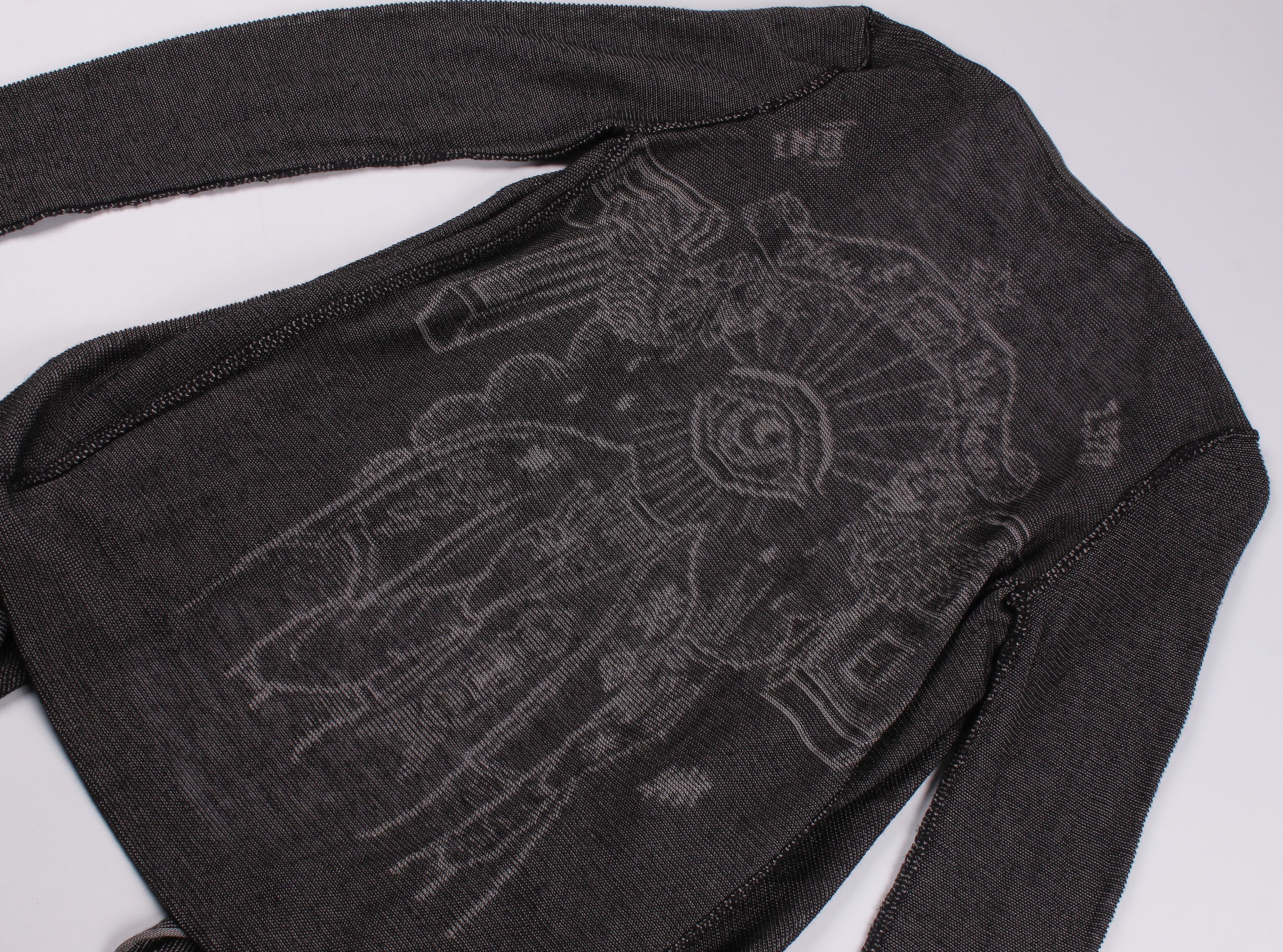 Diesel Diesel Avant Garde Grunge Gray Long Sleeve Cardigan Size S / US 4 / IT 40 - 7 Thumbnail