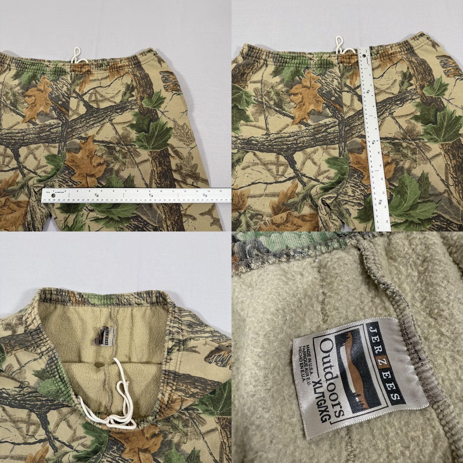Jerzees VINTAGE Jerzees Pants Mens XL Brown Realtree Camo Sweat Fleece 90s USA Outdoors Size US 36 / EU 52 - 8 Thumbnail