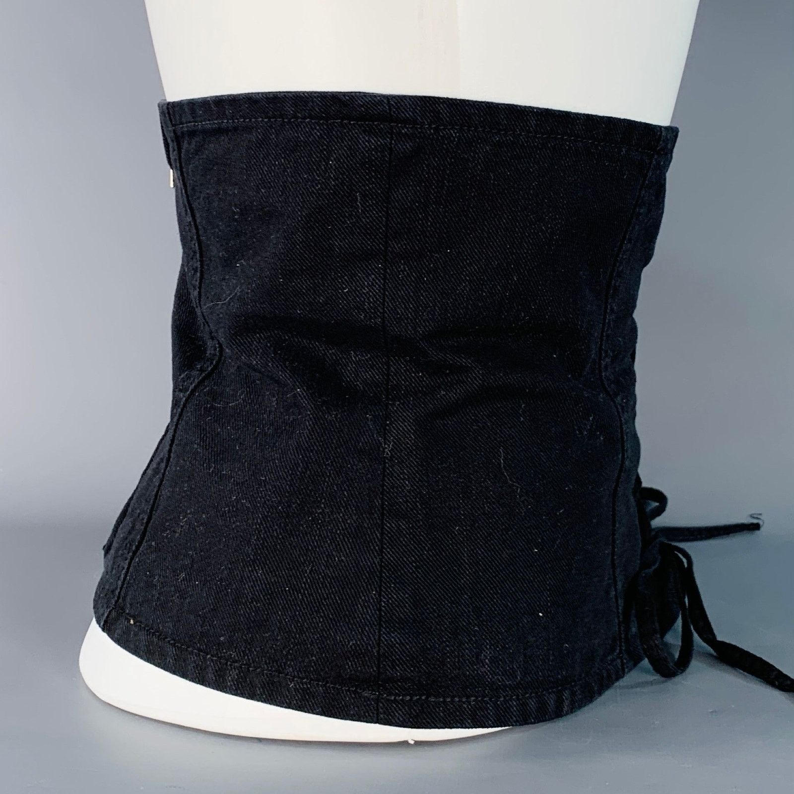 Other WILFRED Size M Black Cotton Twill Corset Zip Up Belt Size ONE SIZE - 2 Thumbnail