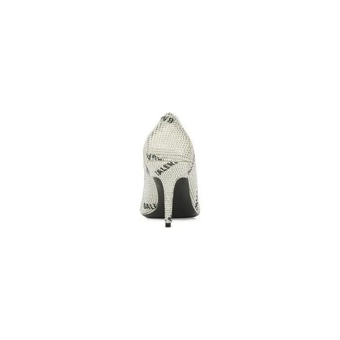 Balenciaga o1w1db10526 Square Knife 80mm Pumps With Allover in Silver Size US 9.5 / IT 39.5 - 4 Thumbnail