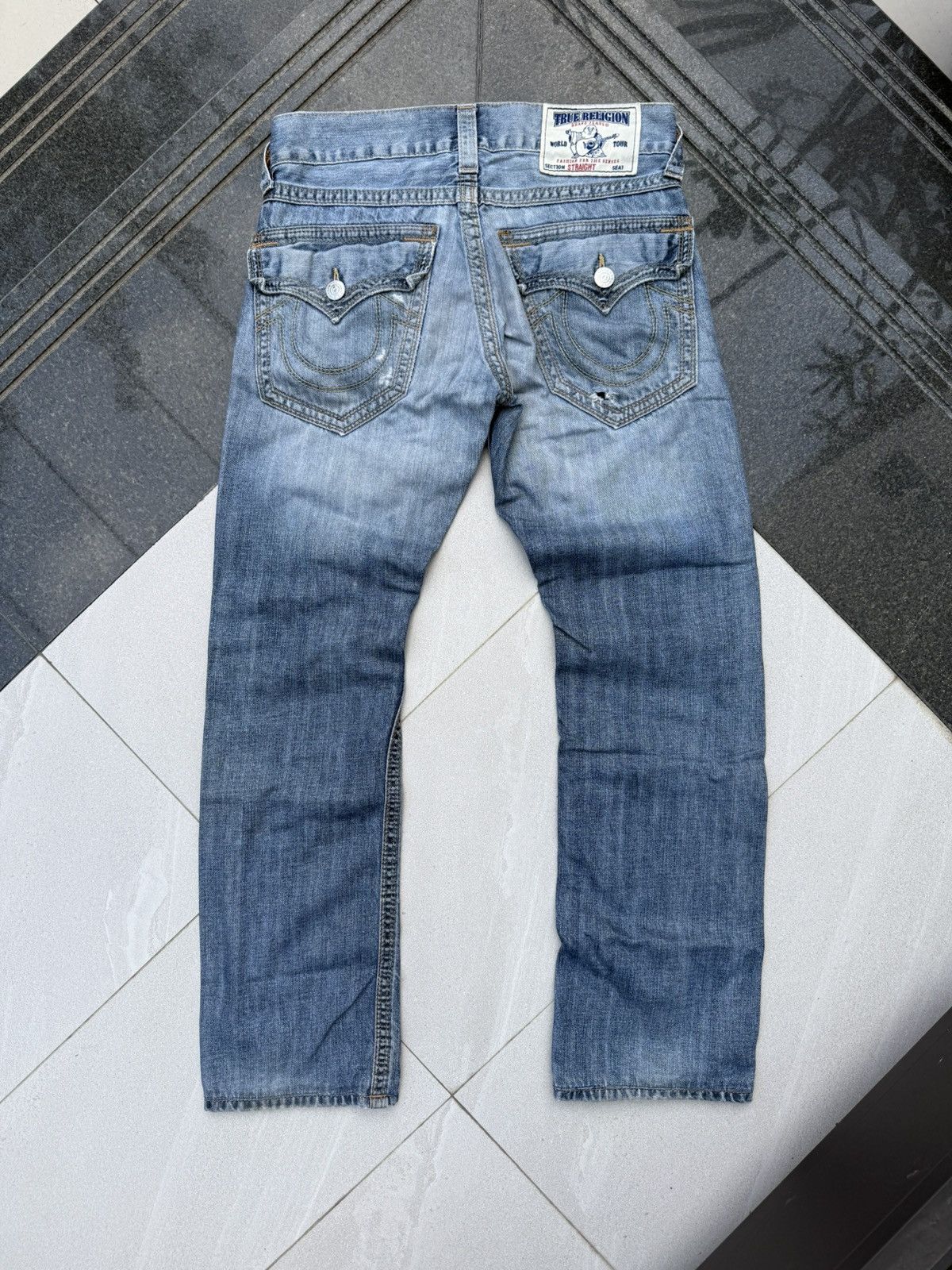 True Religion 90’s TRUE RELIGION RARE POCKET LOGO Y2K VINTAGE DENIM PANTS Size US 30 / EU 46 - 3 Thumbnail