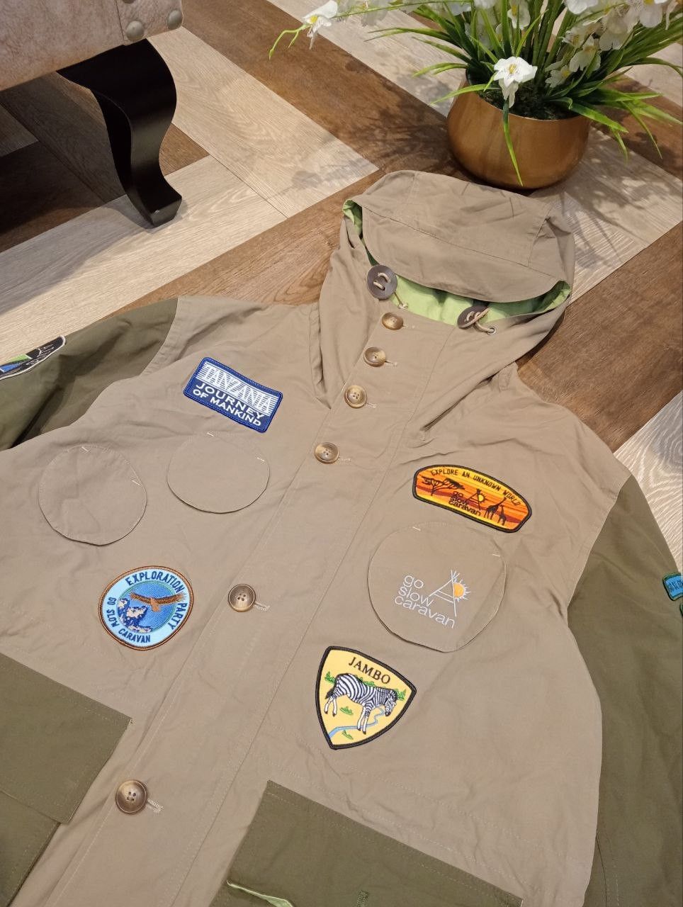 go slow caravan GO SLOW CARAVAN BREATHABLE PATCH MOUNTAIN PARKA JACKET Size US XL / EU 56 / 4 - 5 Thumbnail