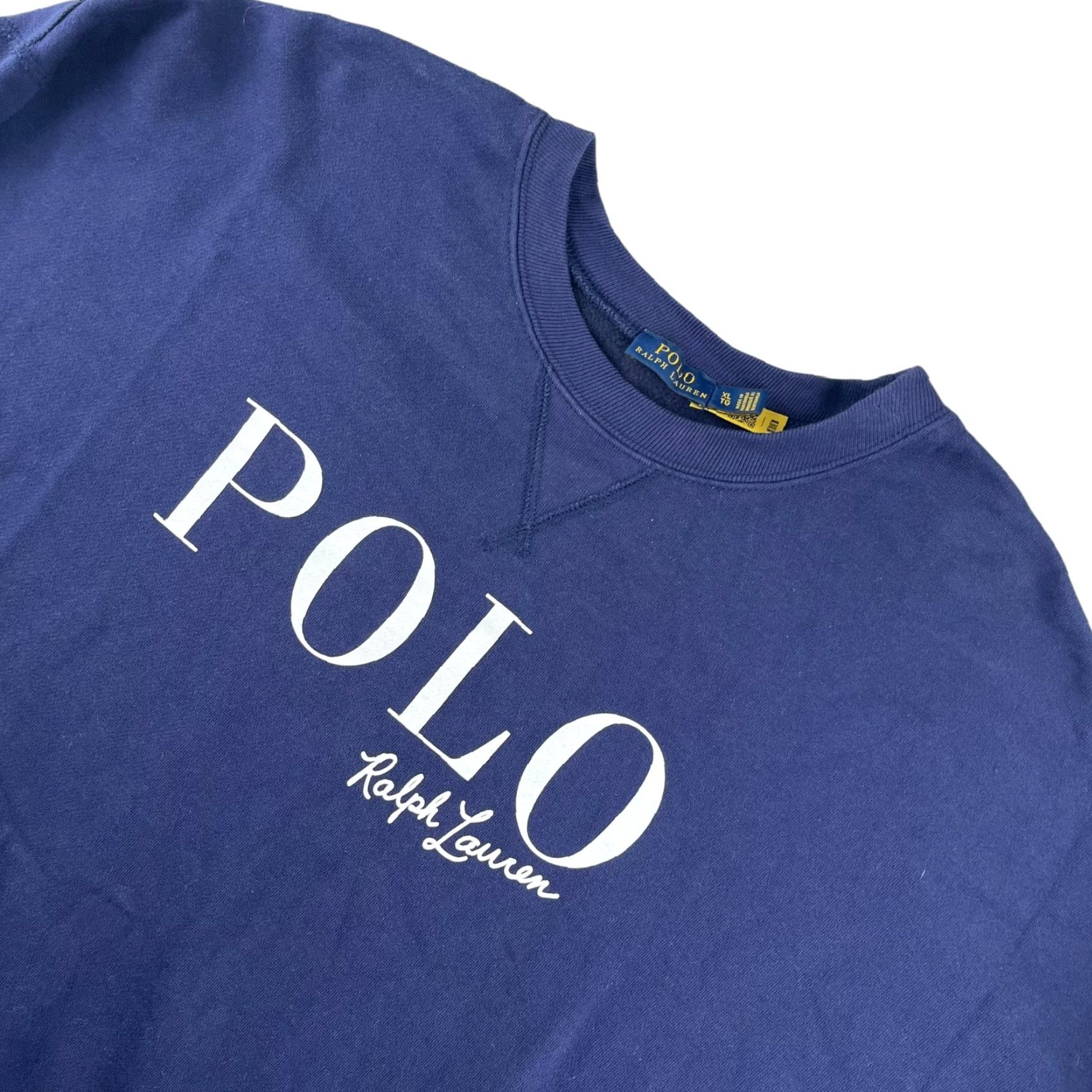 Ralph Lauren Ralph Lauren Men's Sweatshirt Crew Neck Cotton Blend XL Navy Blue Graphic Print Pullover Size US XL / EU 56 / 4 - 2 Thumbnail