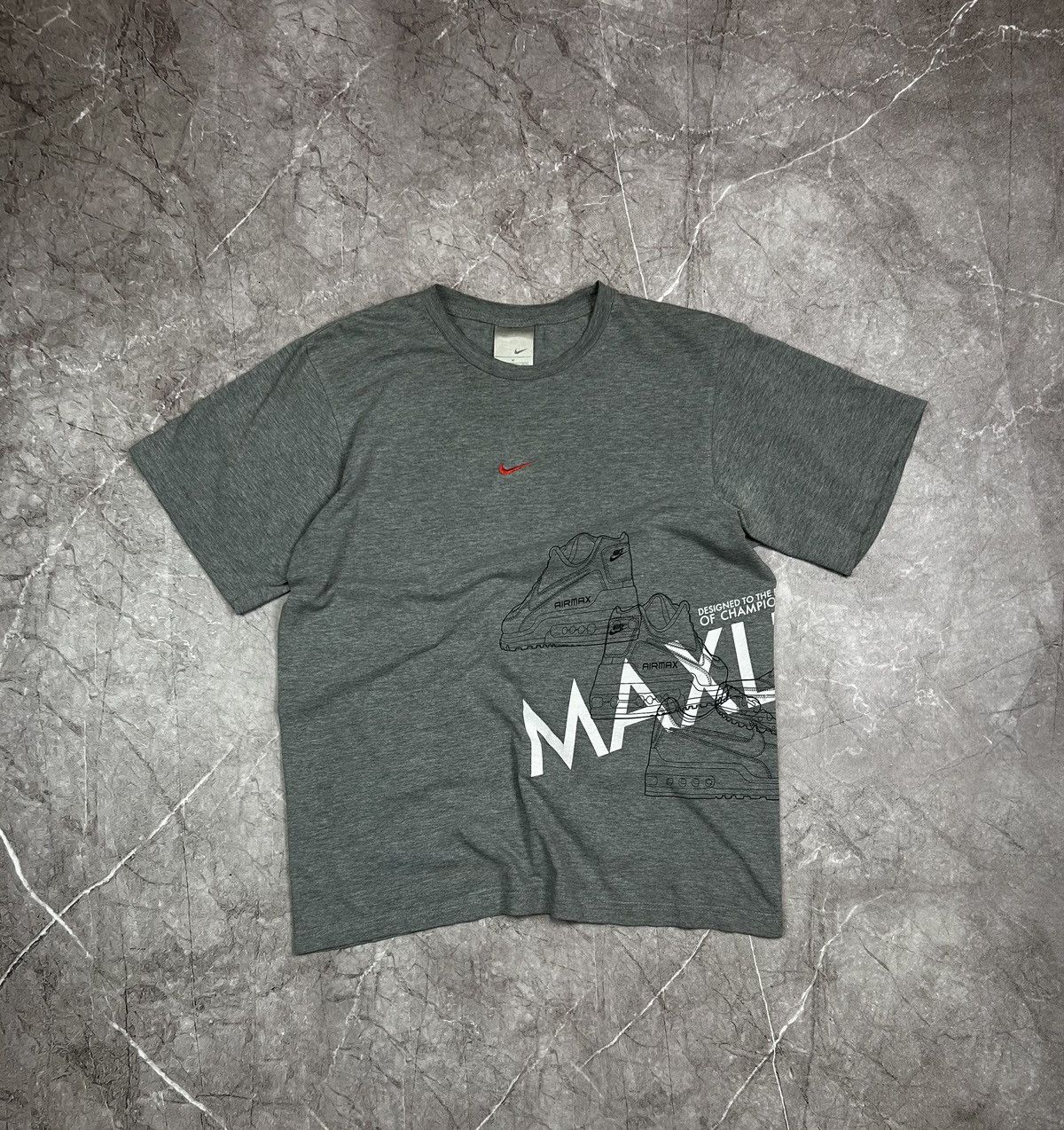 Nike × Vintage Nike Air Max Air max Big logo T-shirt Size US M / EU 48-50 / 2 - 3 Thumbnail