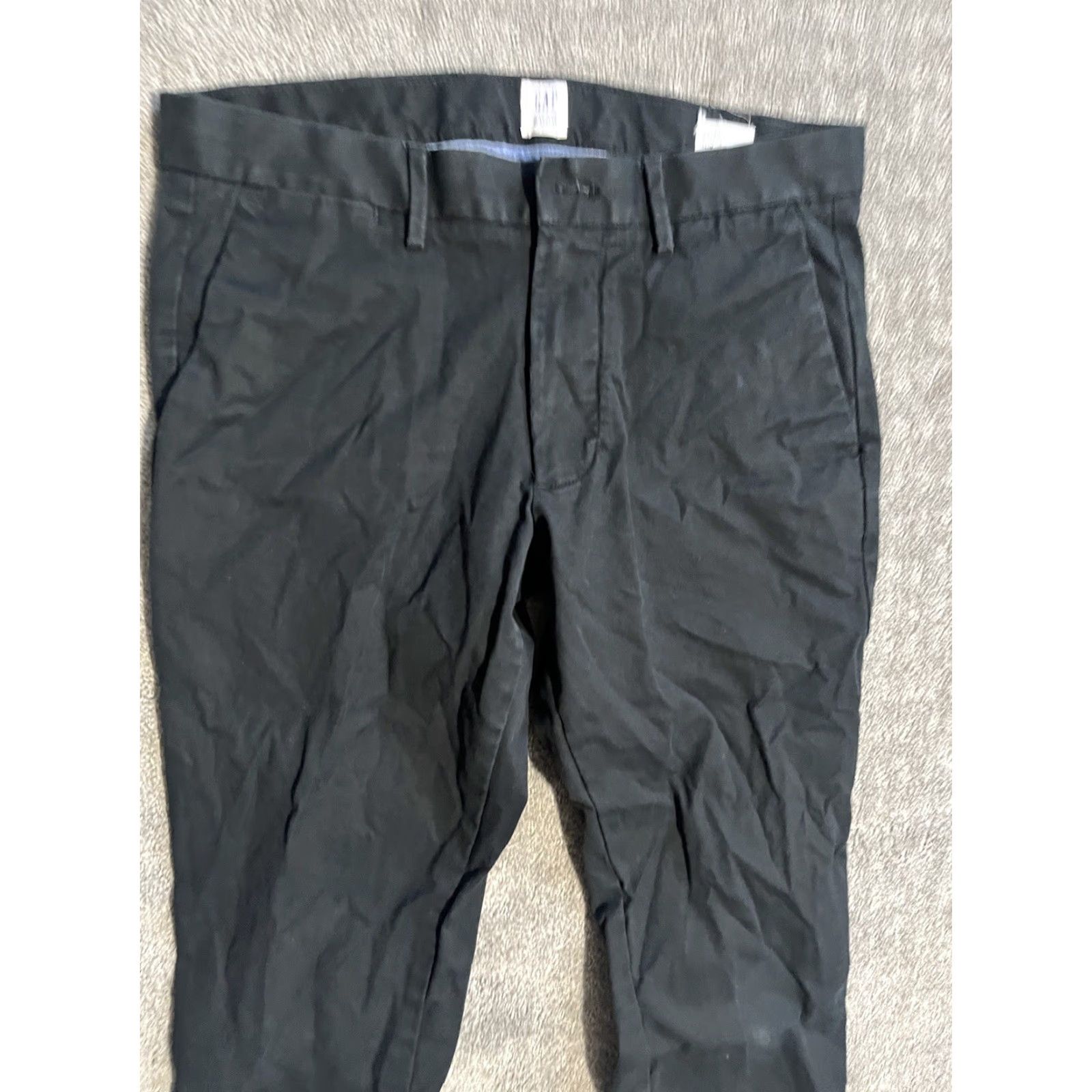 Gap VINTAGE? No — Actually, Gap Slim Chino Pants Men 30x30 Black Cotton Flat Front Casual Modern 30 Inseam 30 Slimming Size US 30 / EU 46 - 2 Thumbnail
