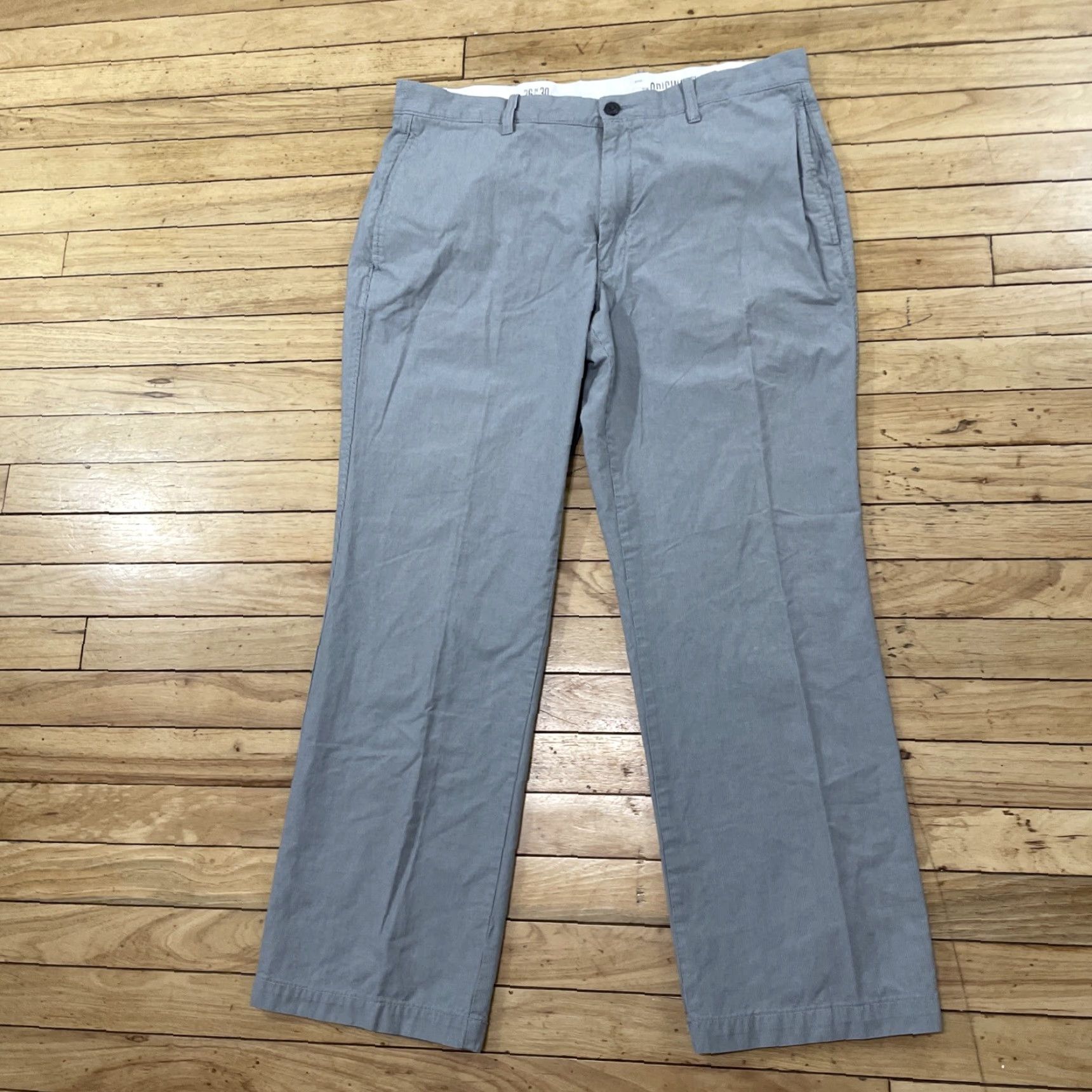 Gap GAP Pants Men 36x30 Pinstripe Chino Straight Blue White Light Navy Khakis Preppy USA Vintage Size US 36 / EU 52 - 2 Thumbnail